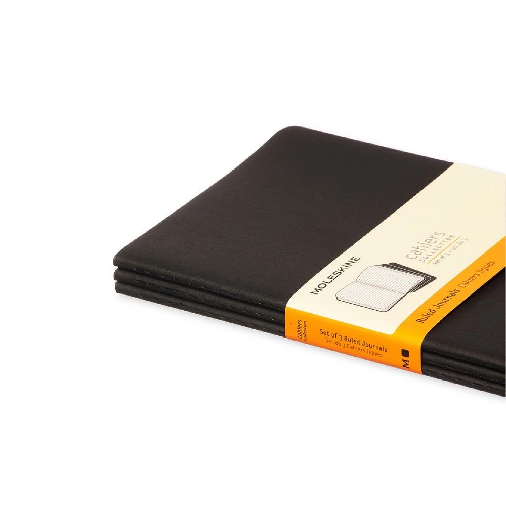 7 Moleskine Cahier Ruled Notebook Large Black 3 Pack, 7 of 7