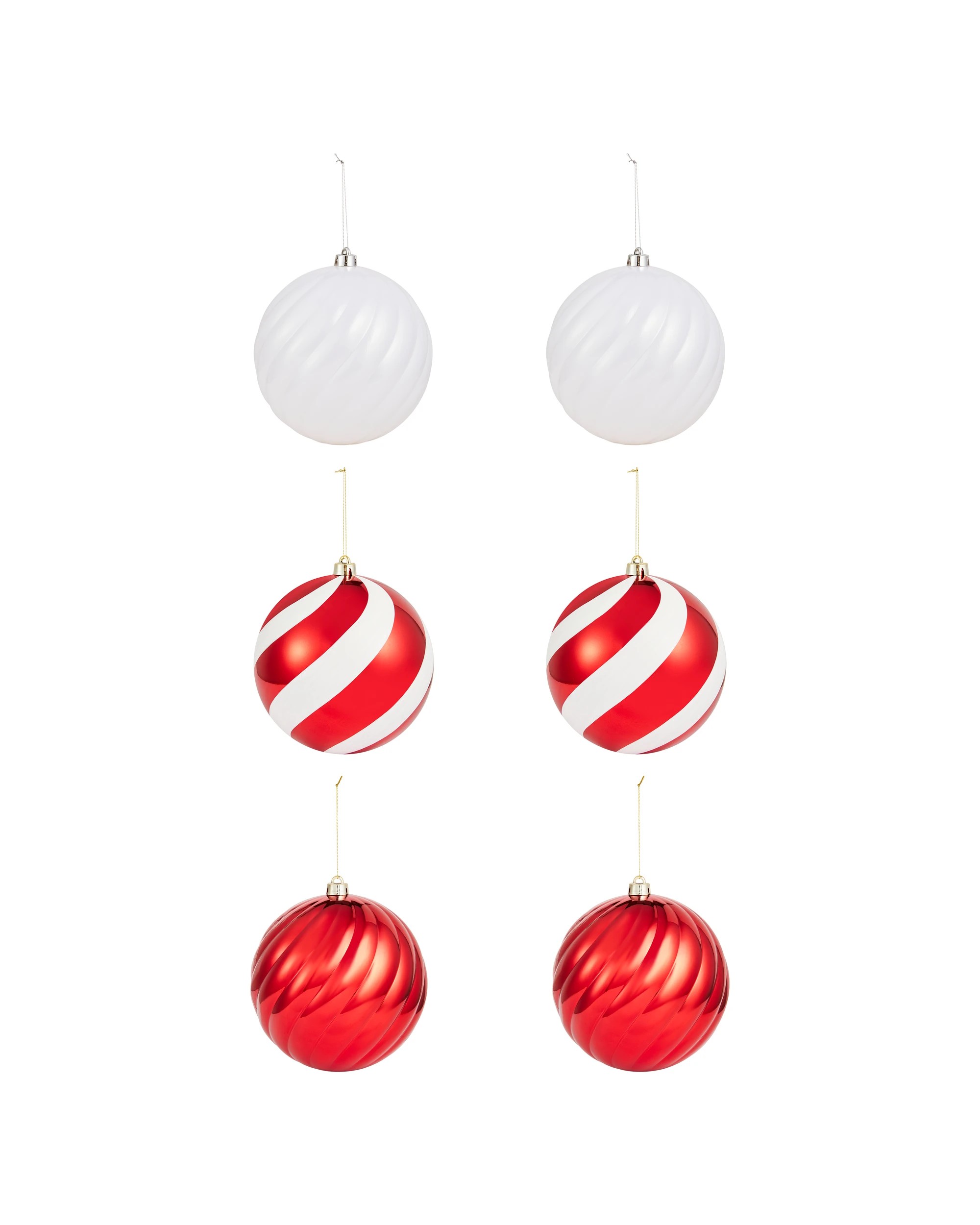 2 6 Pack 20cm Candy Cane Baubles, 2 of 7