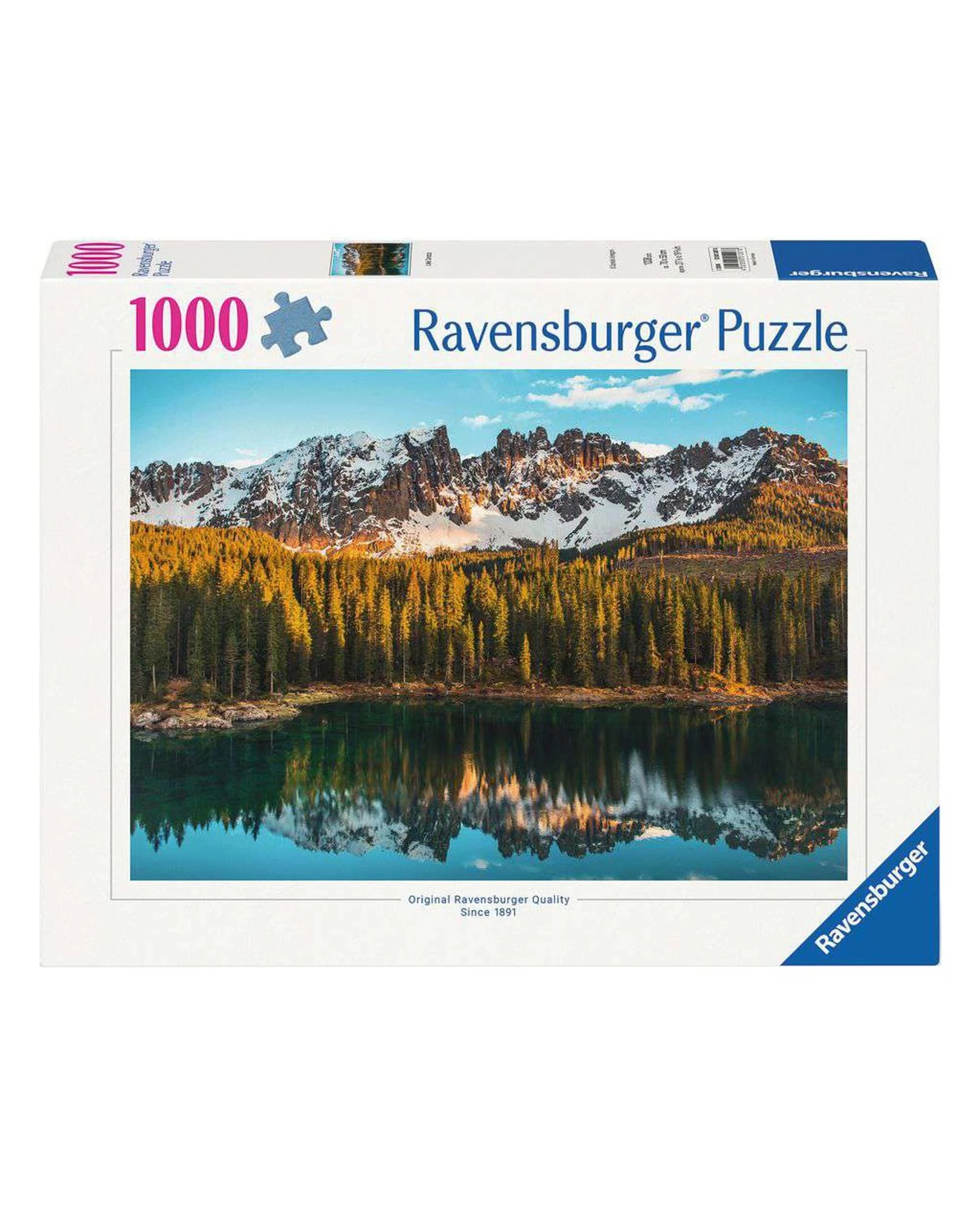 1 Ravensburger Lake Carezza Italy 1000 Piece Jigsaw Puzzle, 1 of 1