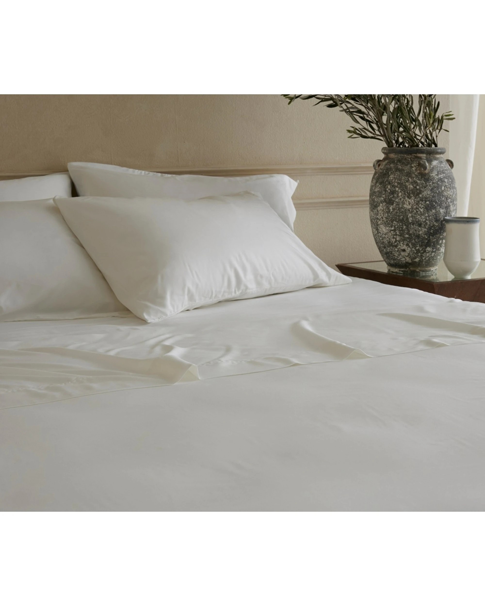 2 Bedding co Organic Bamboo Flat Sheet 350TC - King Bed - White, 2 of 4