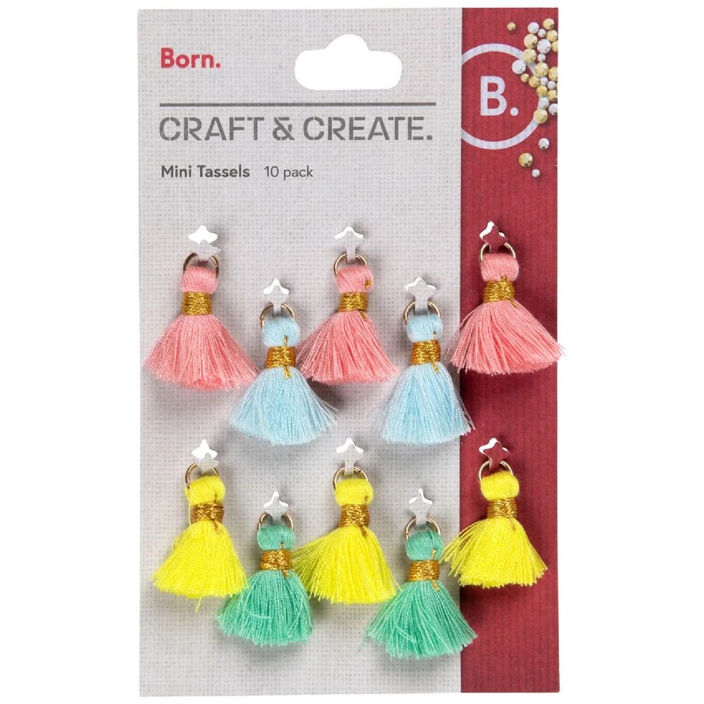 1 Born Mini Tassels Pastel 10 Pack, 1 of 3