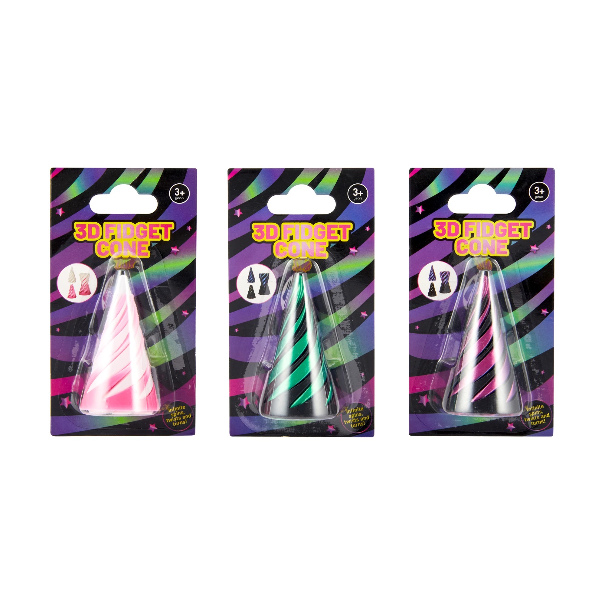 7 3D Fidget Cone - Assorted, 7 of 7