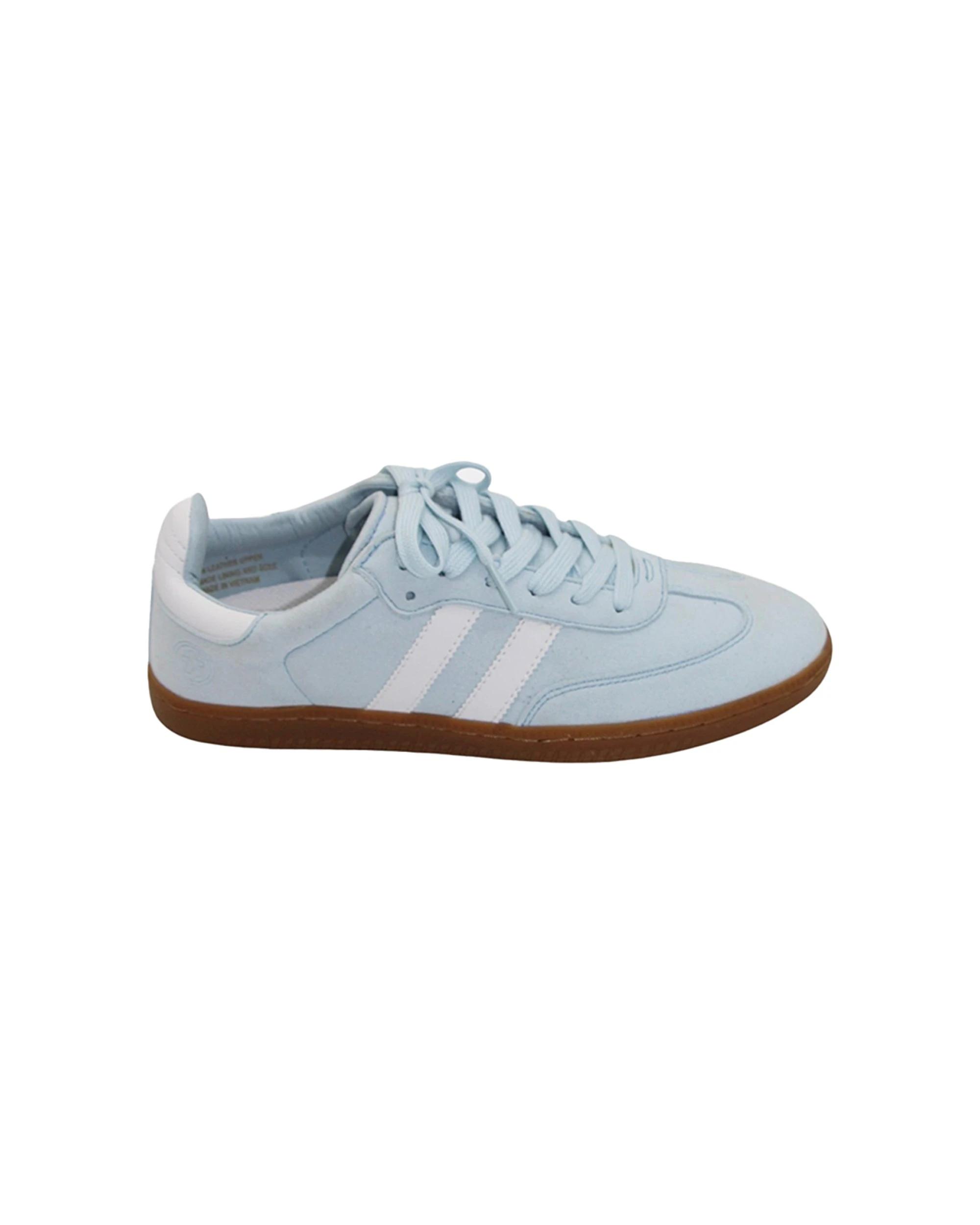 1 Human Shoes Swift Women's Faux Suede Lace up Sneakers Black BABY BLUE, 1 of 4