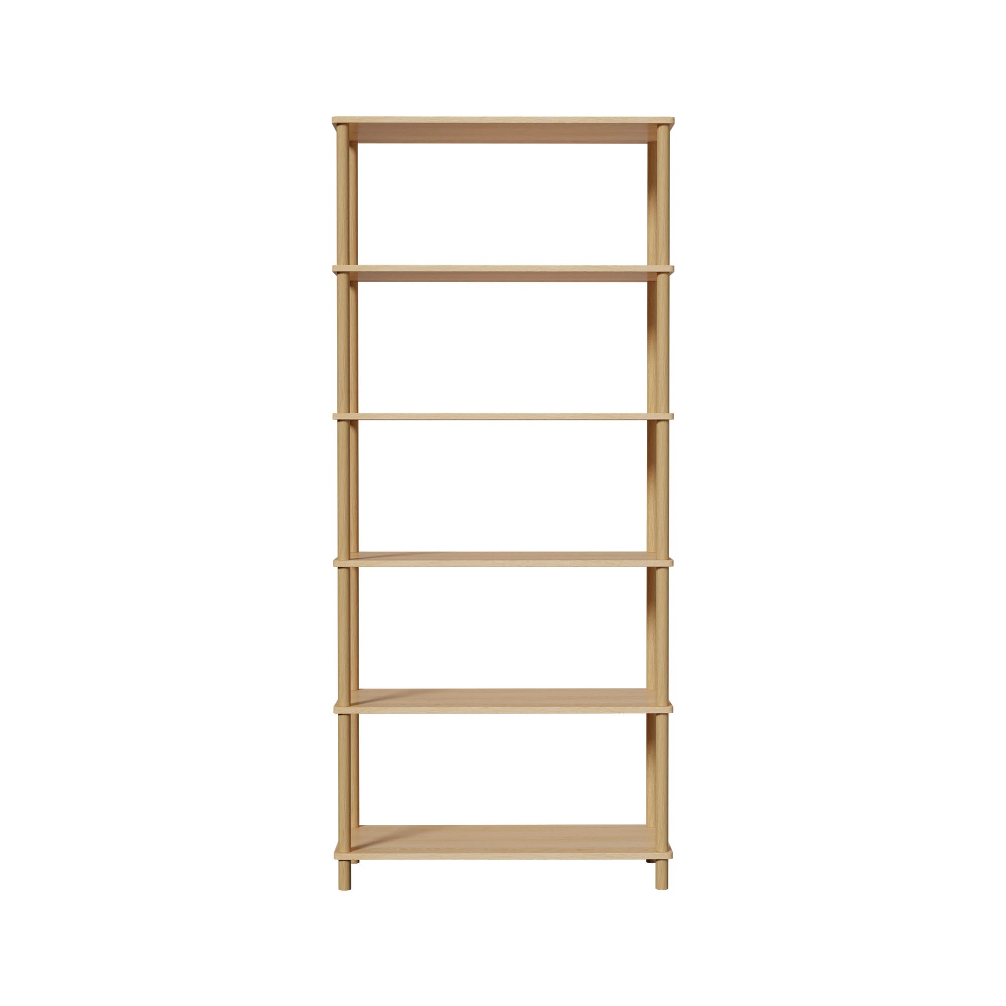 6 Oikiture Bookshelf 5 Tier Display Shelf Storage Shelves Stand Rack
 - natural, 6 of 10