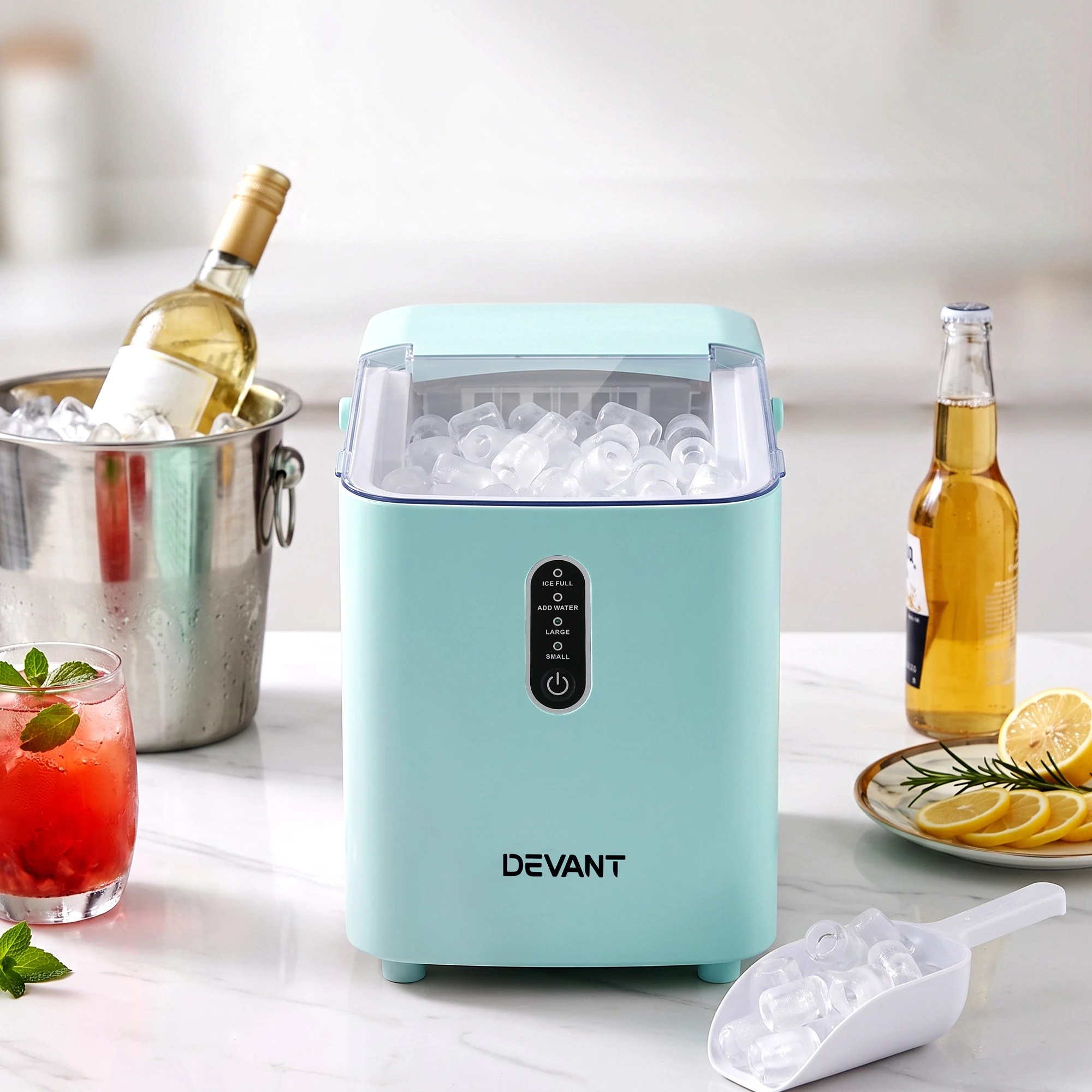 5 Devanti Ice Maker Machine 12kg/24hr- Green, 5 of 10