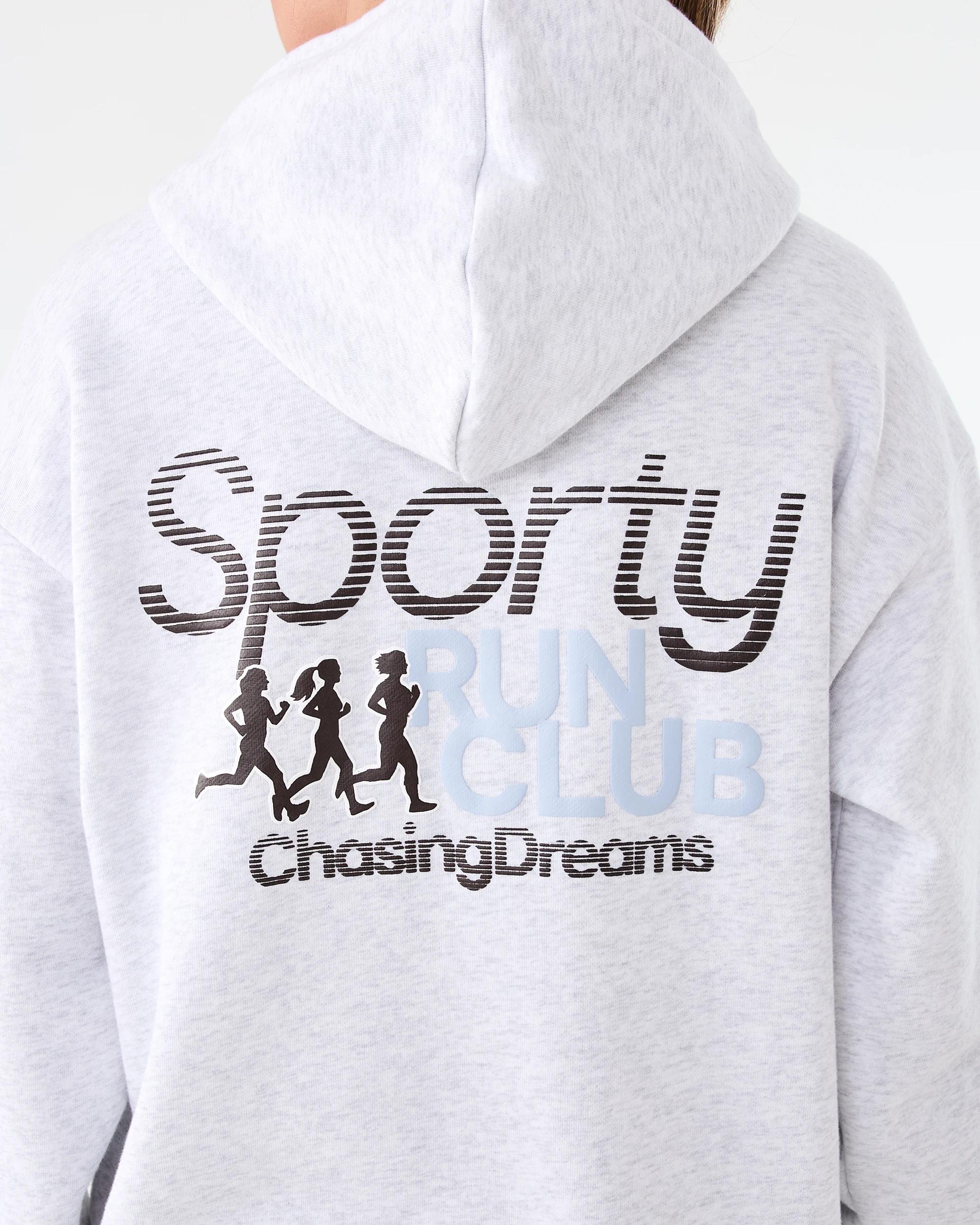 8 Active Womens Graphic Fleece Hoodie Heather, 8 of 9