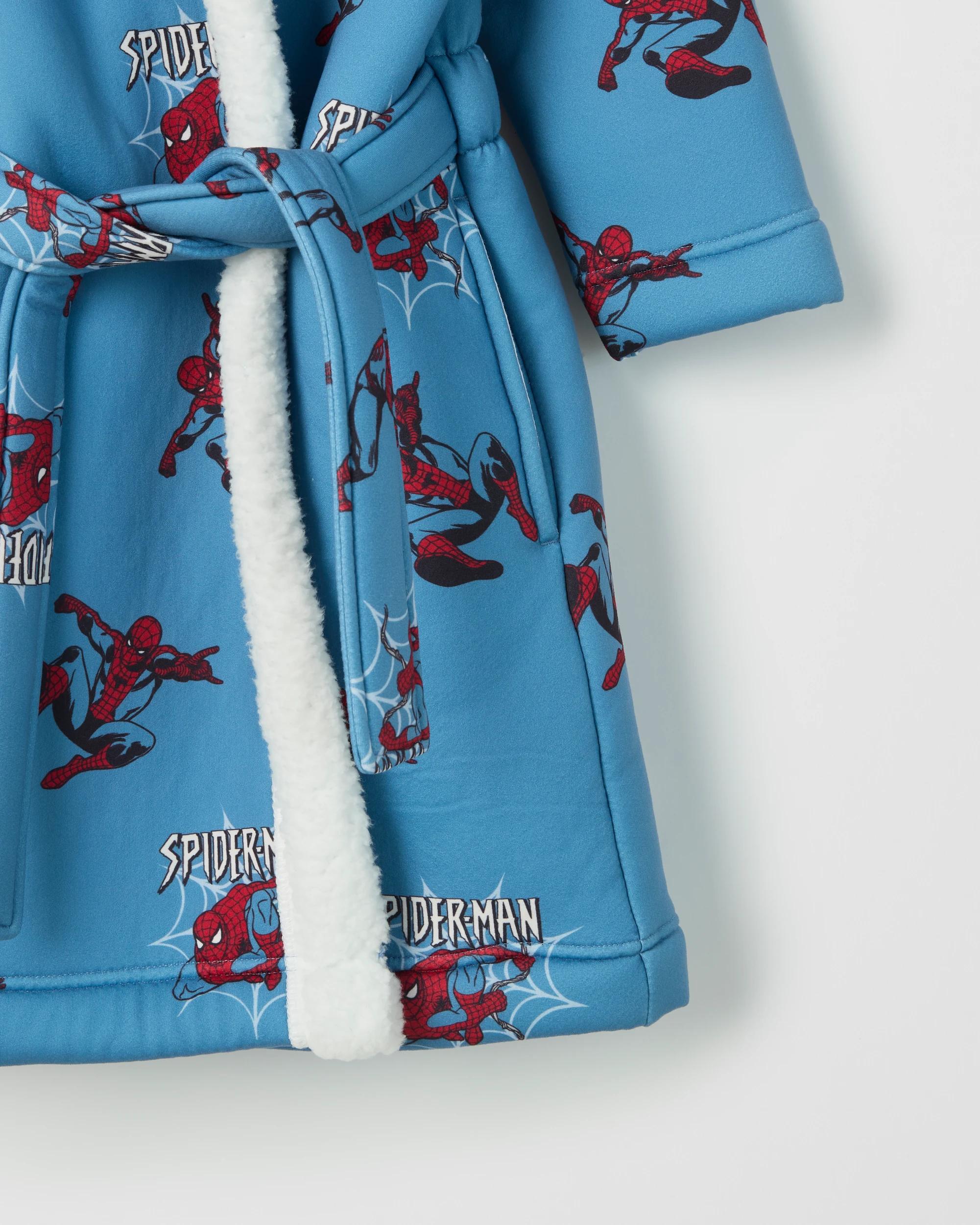 2 Disney Younger Boys Marvel Spider-Man Sherpa Dressing Gown SPIDER-MAN, 2 of 3