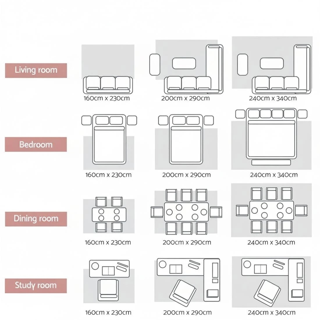 9 Artiss Floor Rug 240X340cm Large Washable Area Rug Vintage Living Room - Pink, 9 of 9