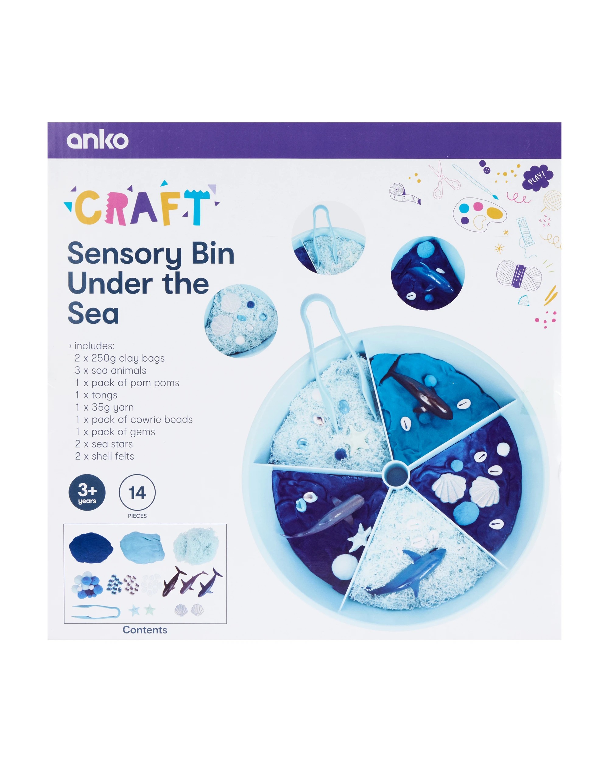 2 16 Piece Sensory Bin - Under the Sea, 2 of 2