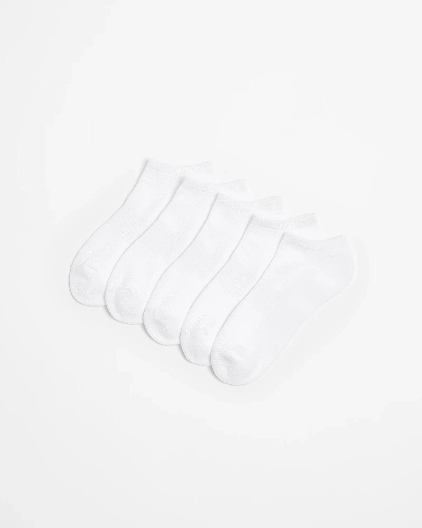 1 Target Woman Active Australian Cotton Blend 5 Pack No Show Socks WHITE, 1 of 3