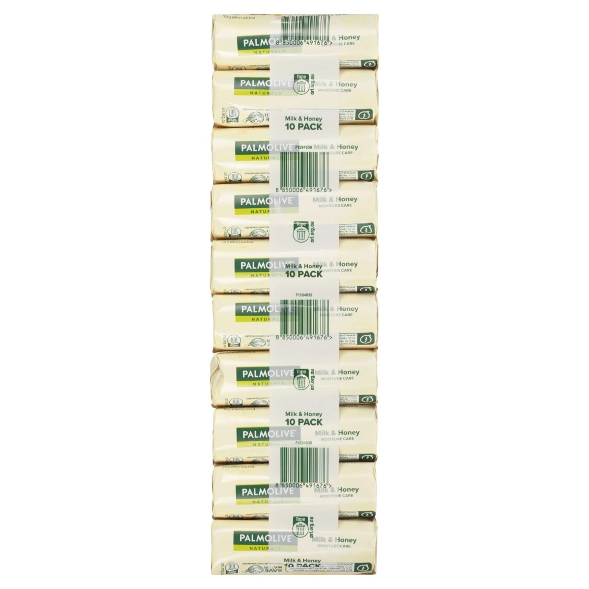 3 Palmolive 10 Pack Naturals Moisture Care Bar Soap 90g - Milk & Honey, 3 of 10