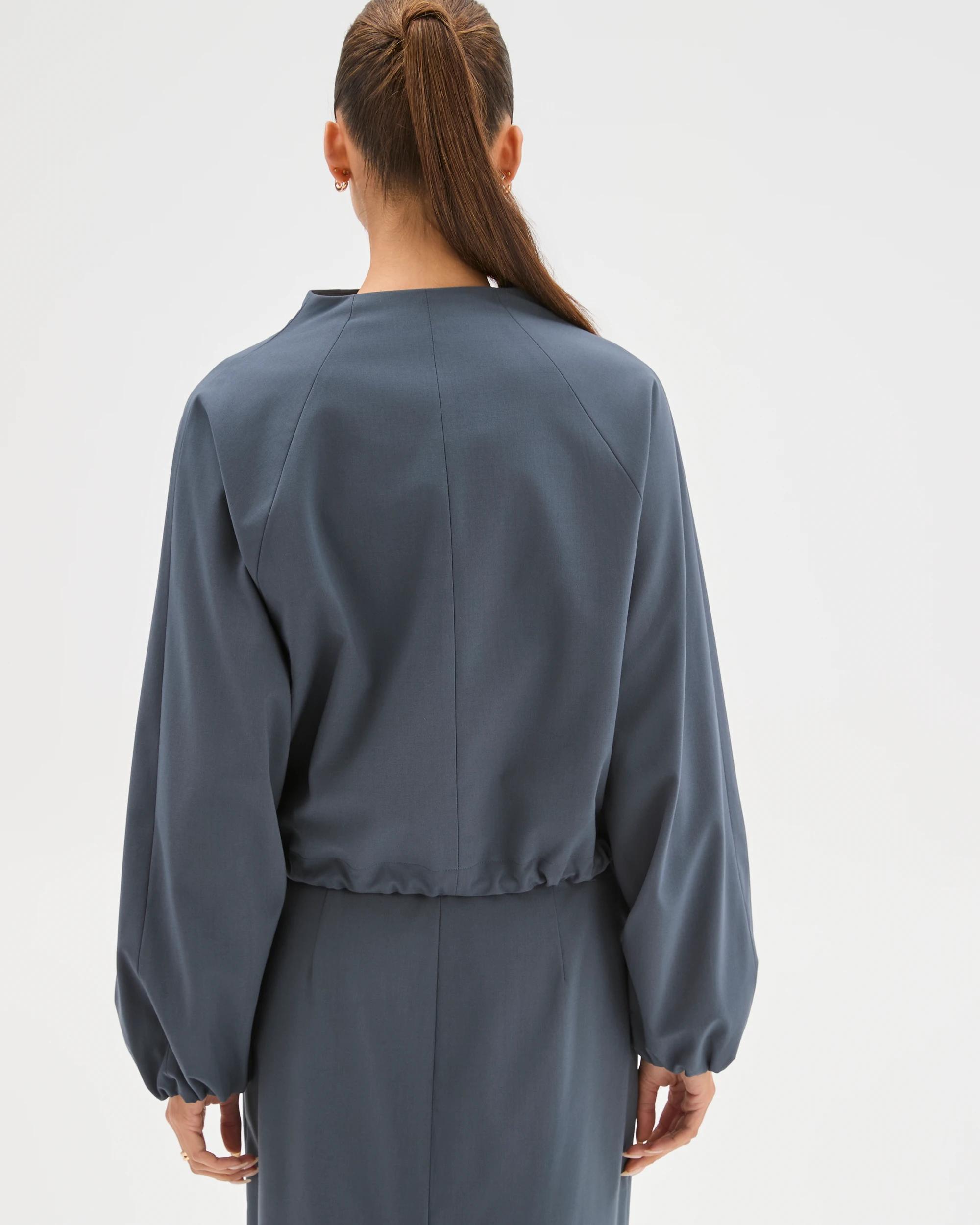 4 Lily Loves Tailored 1/4 Zip Jacket STEEL GREY, 4 of 6