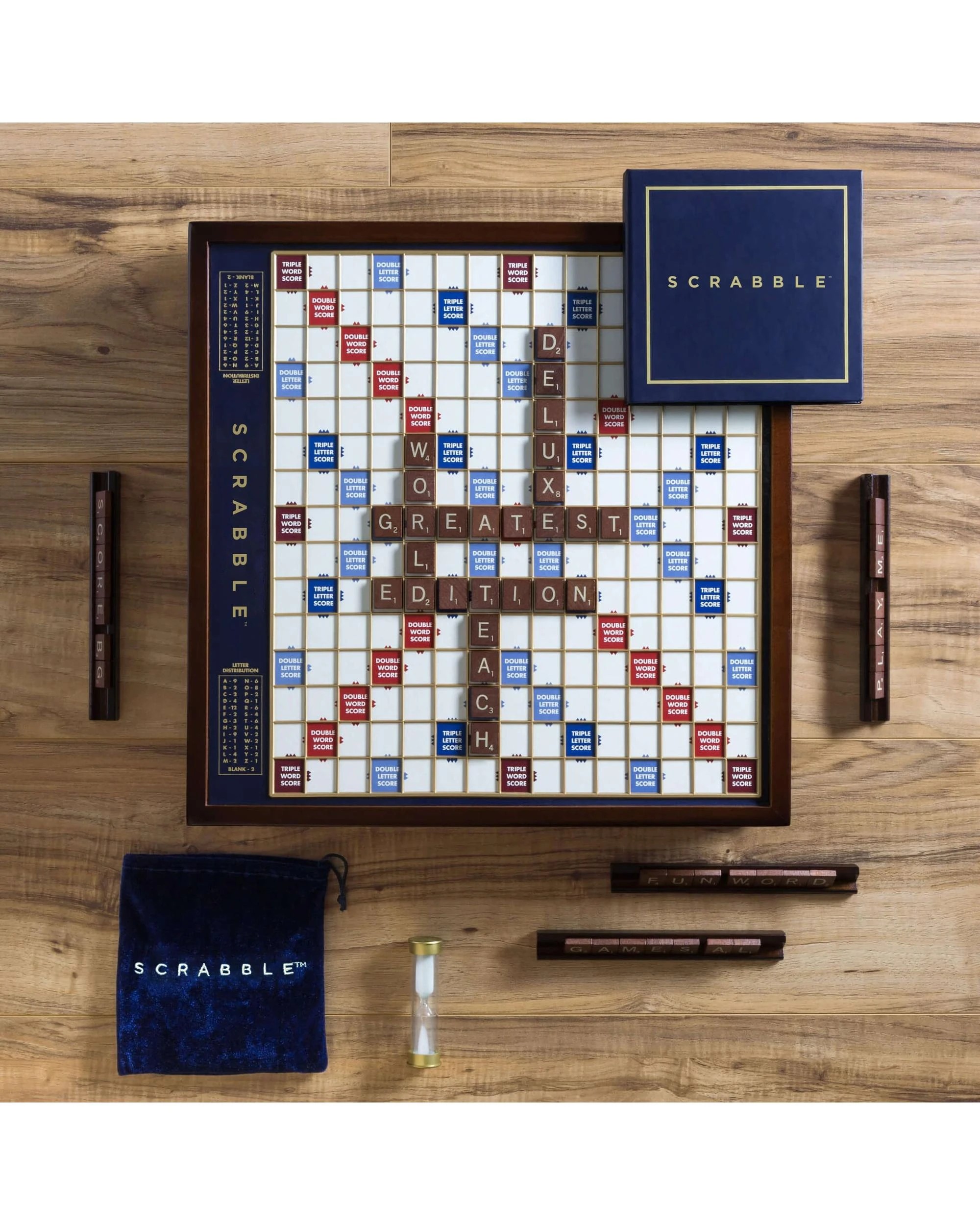 3 Scrabble Deluxe Edition Board Game, 3 of 6