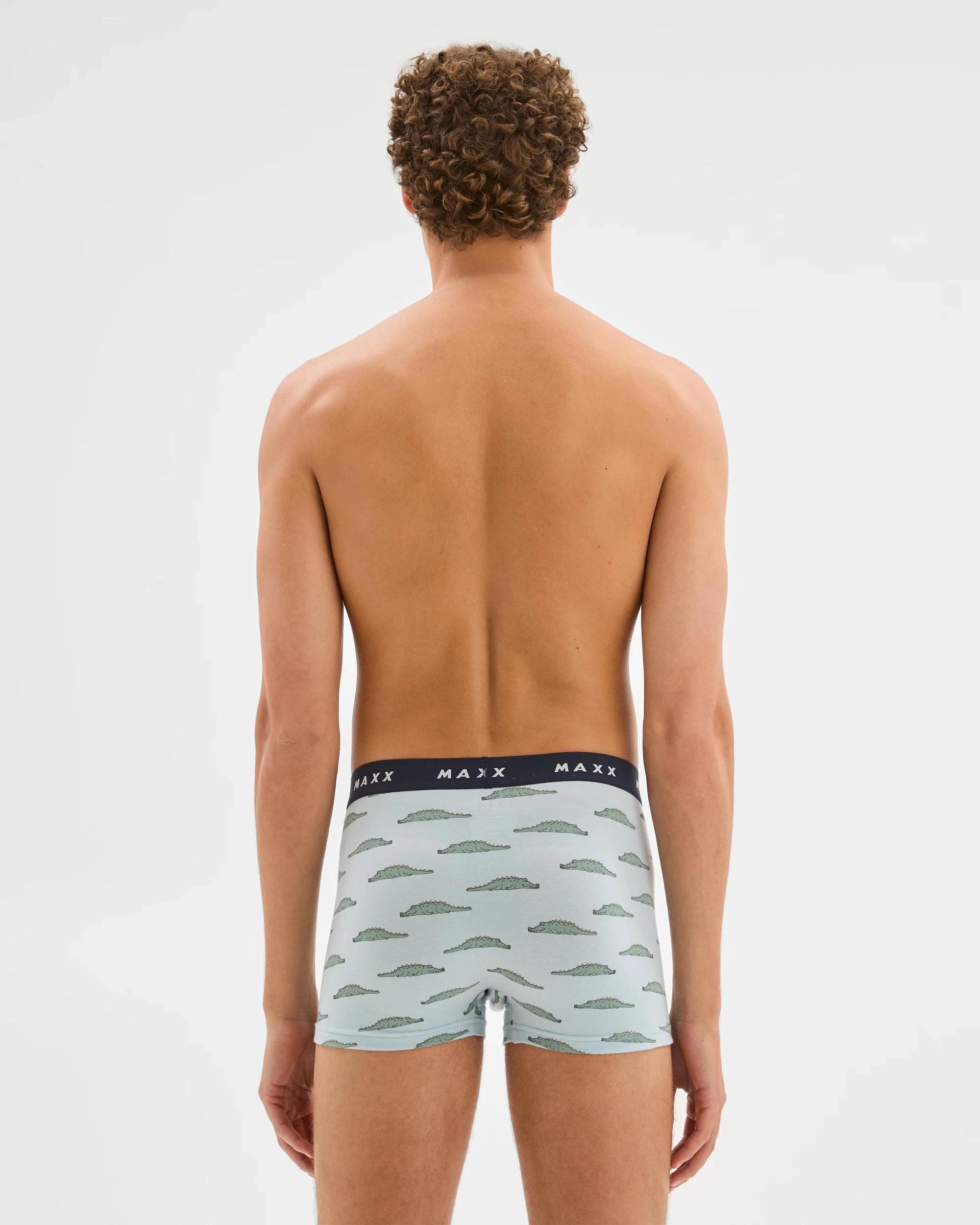 2 Maxx Australian Cotton Blend 3 Pack Mens Flyfront Trunks CROCODILE, 2 of 4