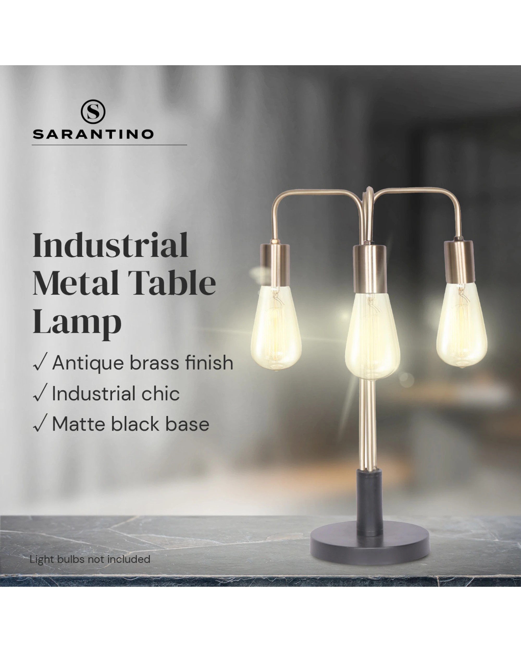 9 Sarantino Exposed Bulb Industrial Table Lamp, 9 of 10