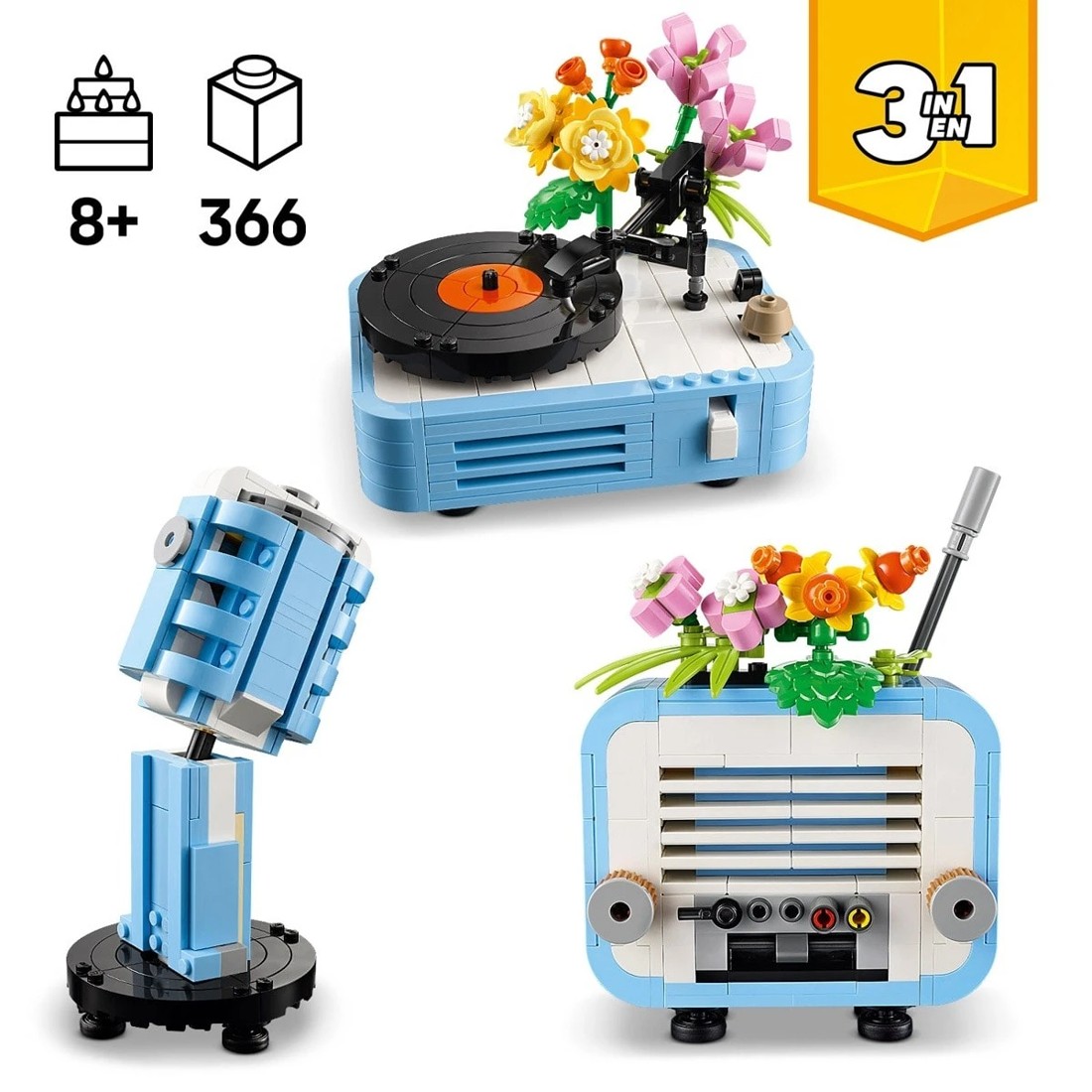 9 LEGO Creator Record Player with Flowers 31172, 9 of 10