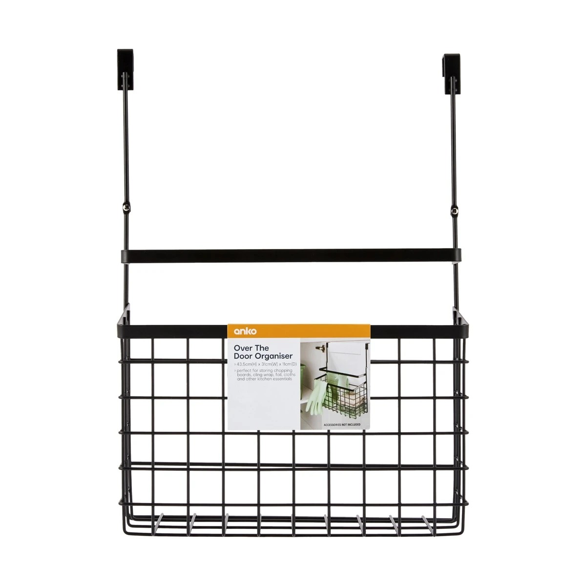 8 Over the Door Organiser - Black, 8 of 8