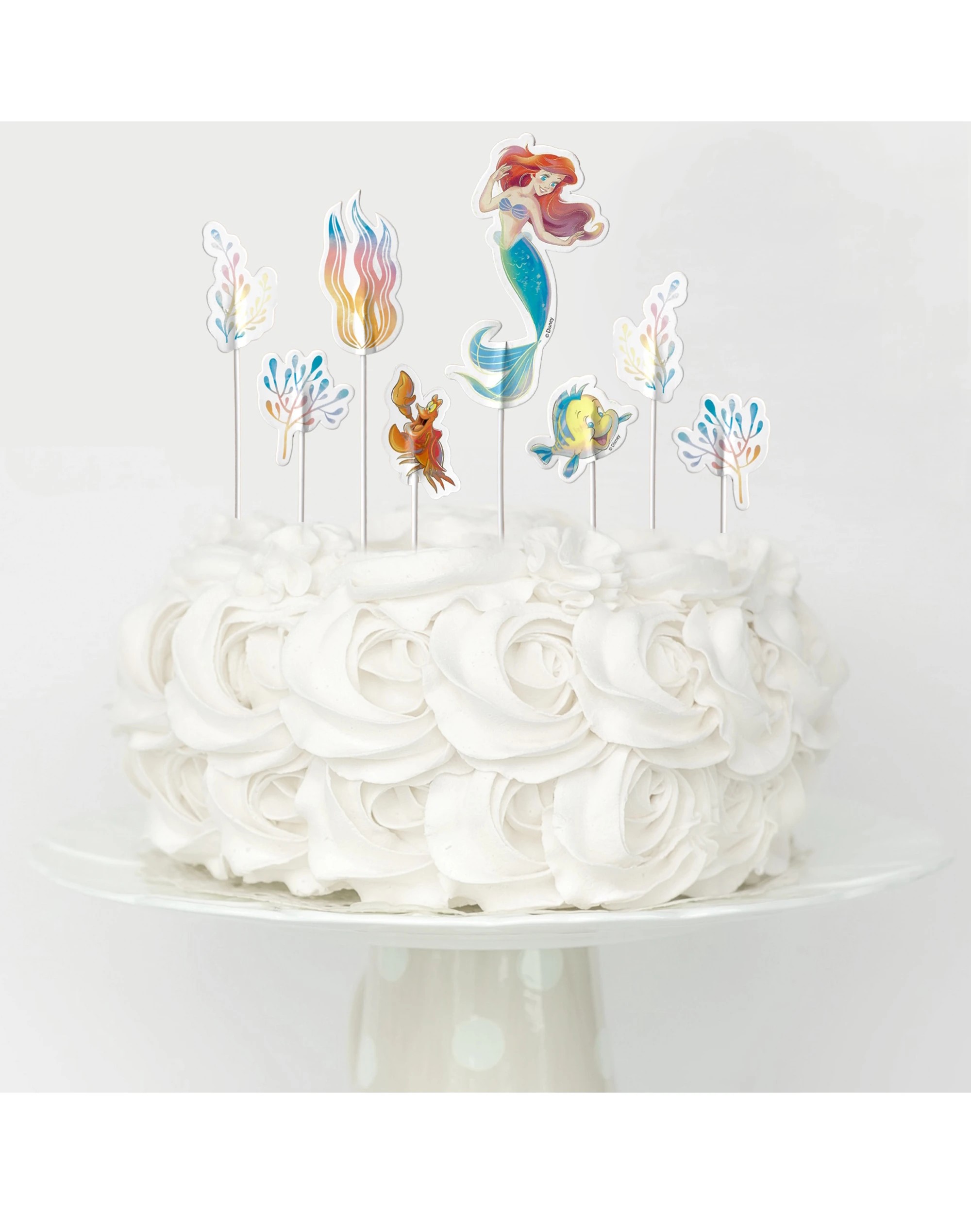 1 Anagram The Little Mermaid Cake Deco Kit Kids Party Decoration Set - Multi, 1 of 2