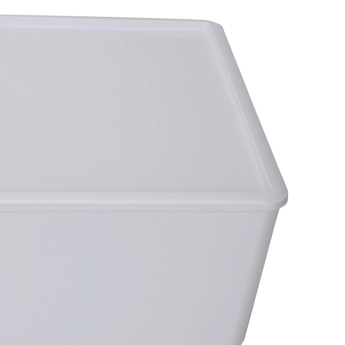 5 26L Smooth and Shiny Plastic Tub - White, 5 of 6