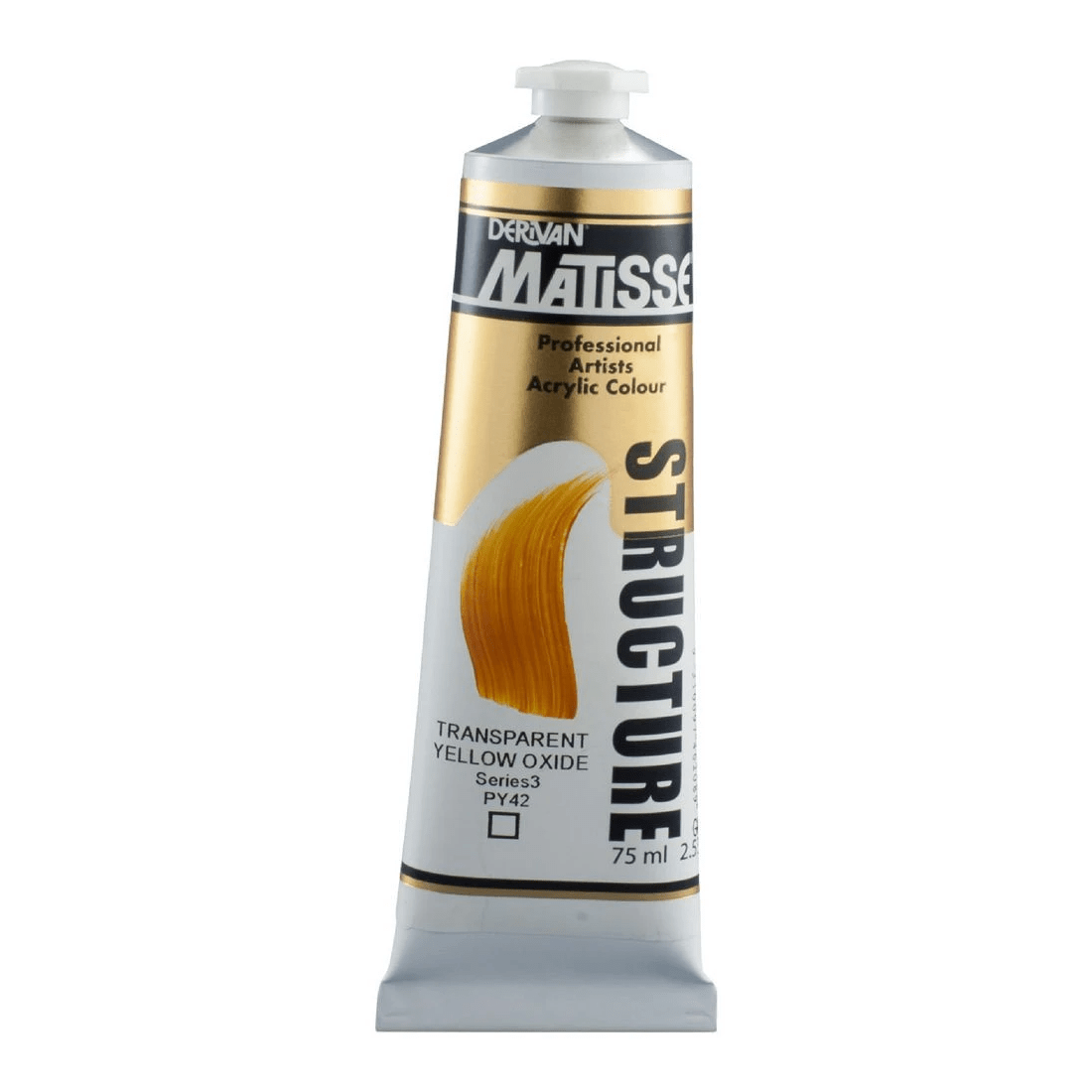 1 Derivan Matisse Structure Paint 75mL Transparent Ylw Oxide S3, 1 of 2