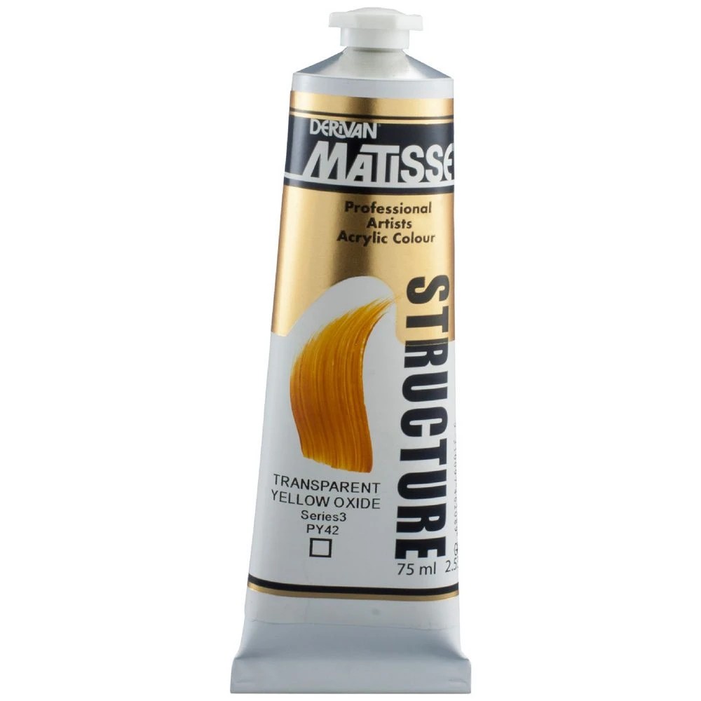 1 Derivan Matisse Structure Paint 75mL Transparent Ylw Oxide S3, 1 of 2