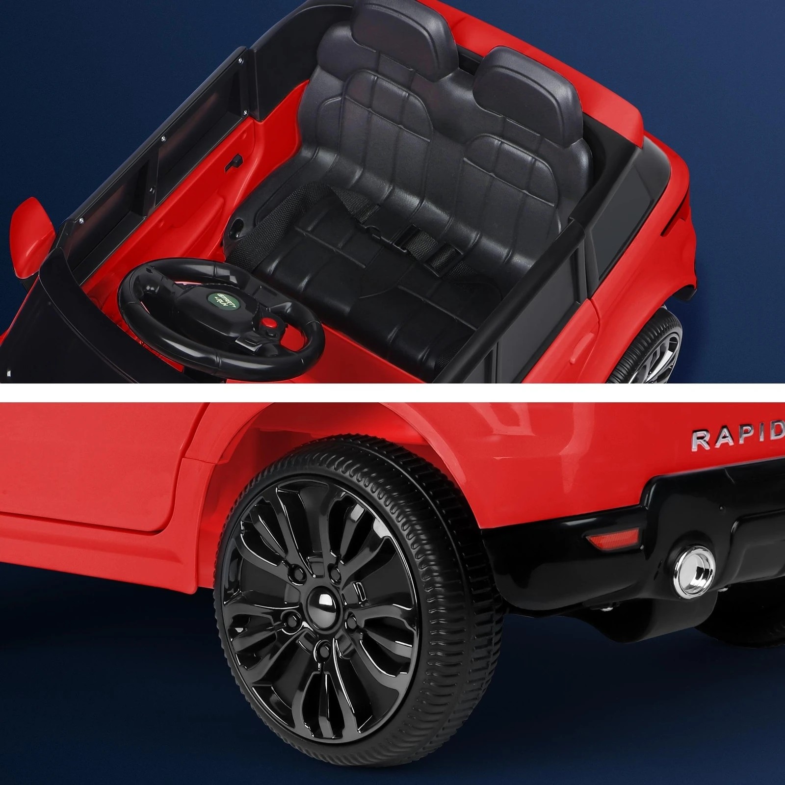 8 Alfordson Kids Ride On Car 12V Eletric Motor Remote Car Toy MP3 LED Light - Red, 8 of 10