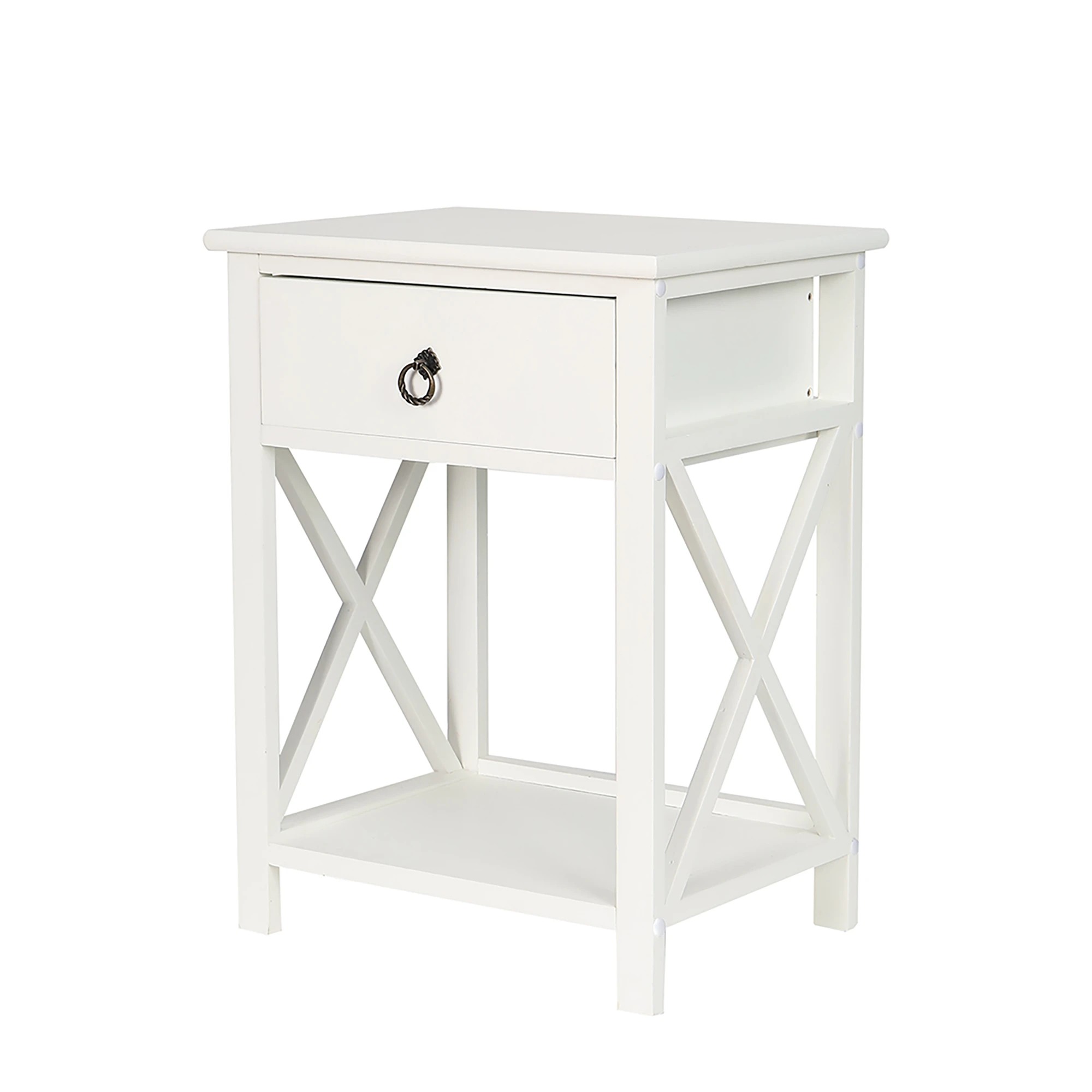 1 Levede Bedside Table - White, 1 of 4