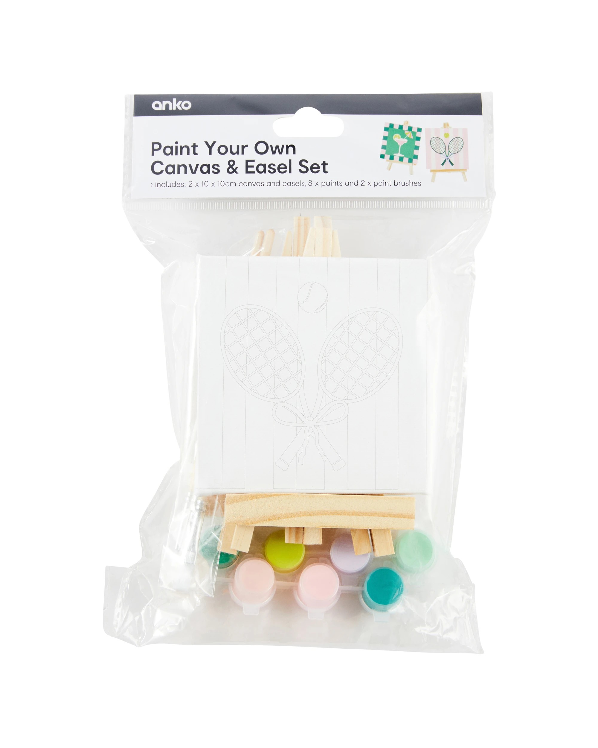 1 Paint Your Own Canvas & Easel Set - Leisure Club, 1 of 4