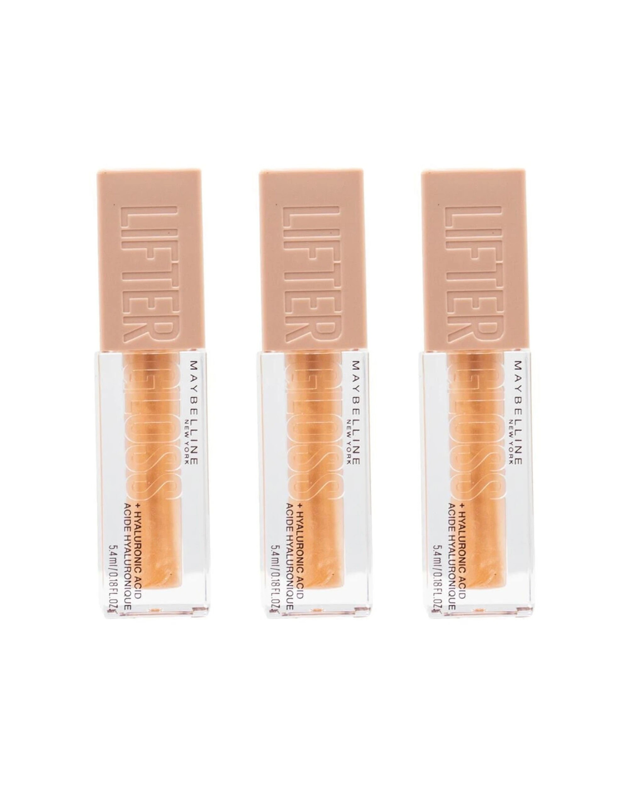 1 Maybelline LifterGloss Hydrating Shine Lip Gloss 3PK 5.4ml Glossy Finish Sun 20 - Pink, 1 of 3
