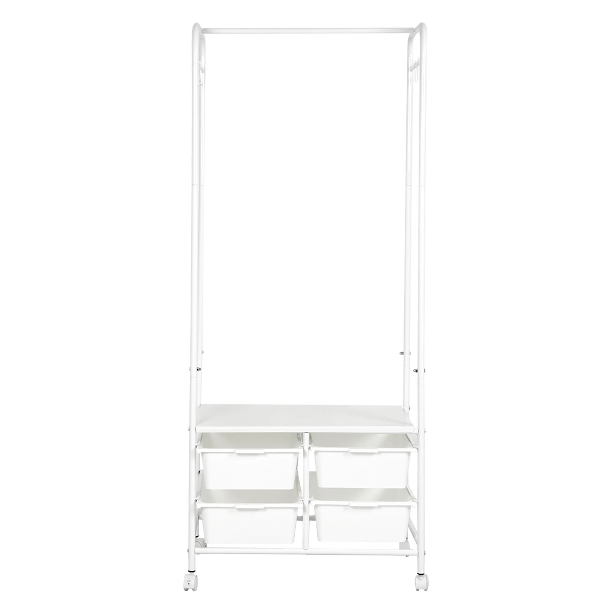 2 Levede Clothes Rack Stand Heavy Duty Steel Hanging Garment Organizer Coat 63cm, 2 of 9