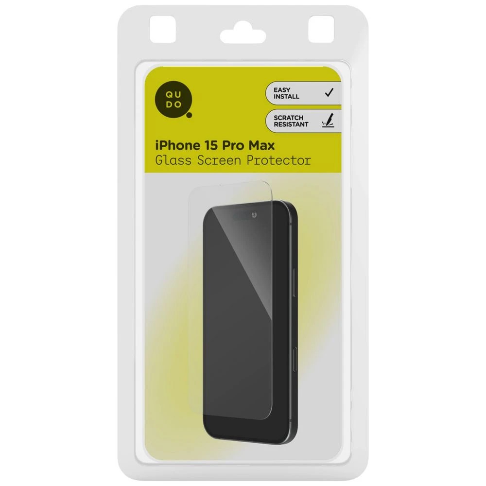 1 Qudo Glass Screen Protector iPhone 15 Pro Max, 1 of 3