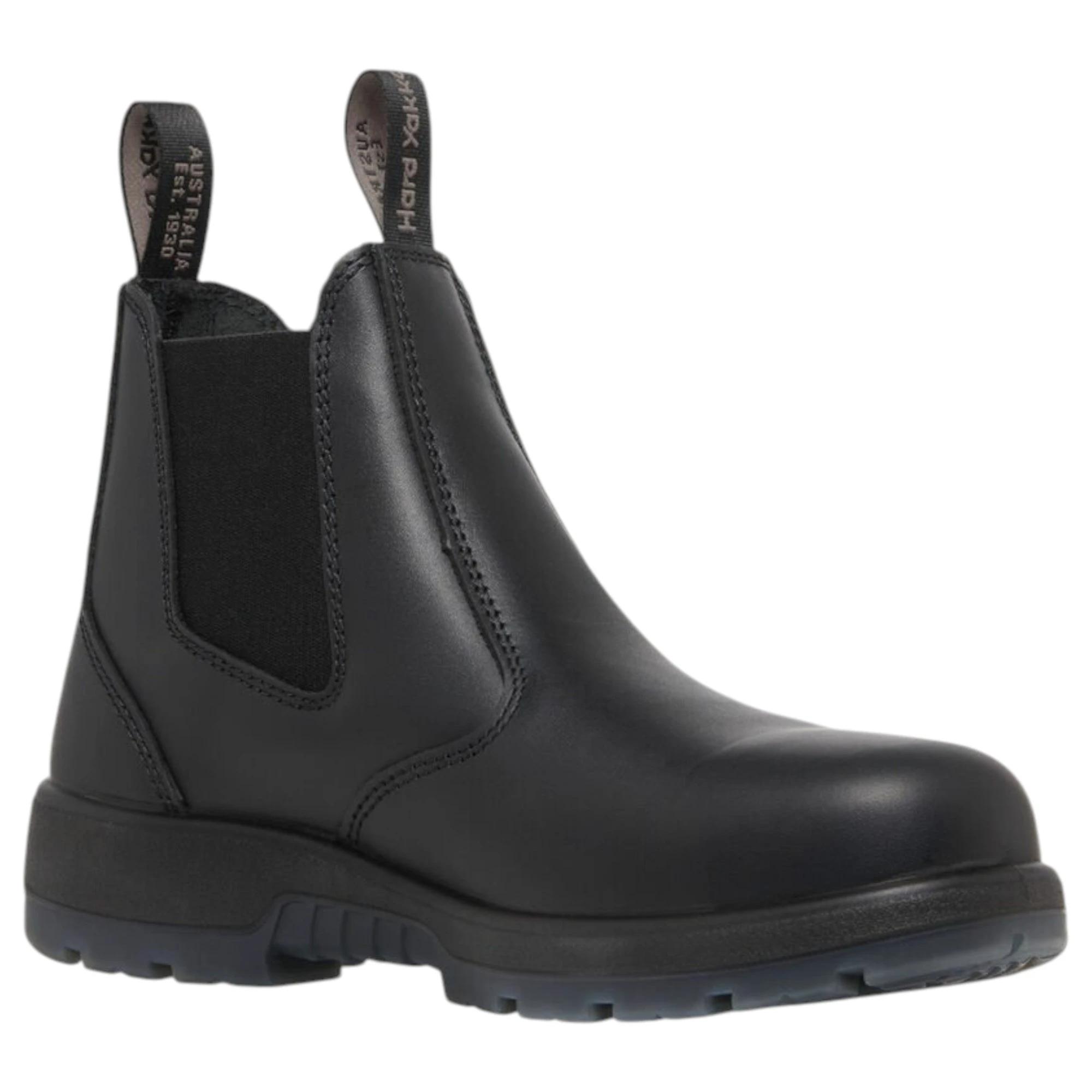 3 Hard Yakka Mens Outback Pull On Steel Toe Safety Boot BLACK, 3 of 6