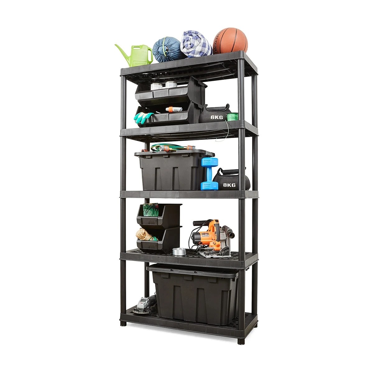 1 Heavy Duty 5 Tier Shelves - Black, 1 of 9