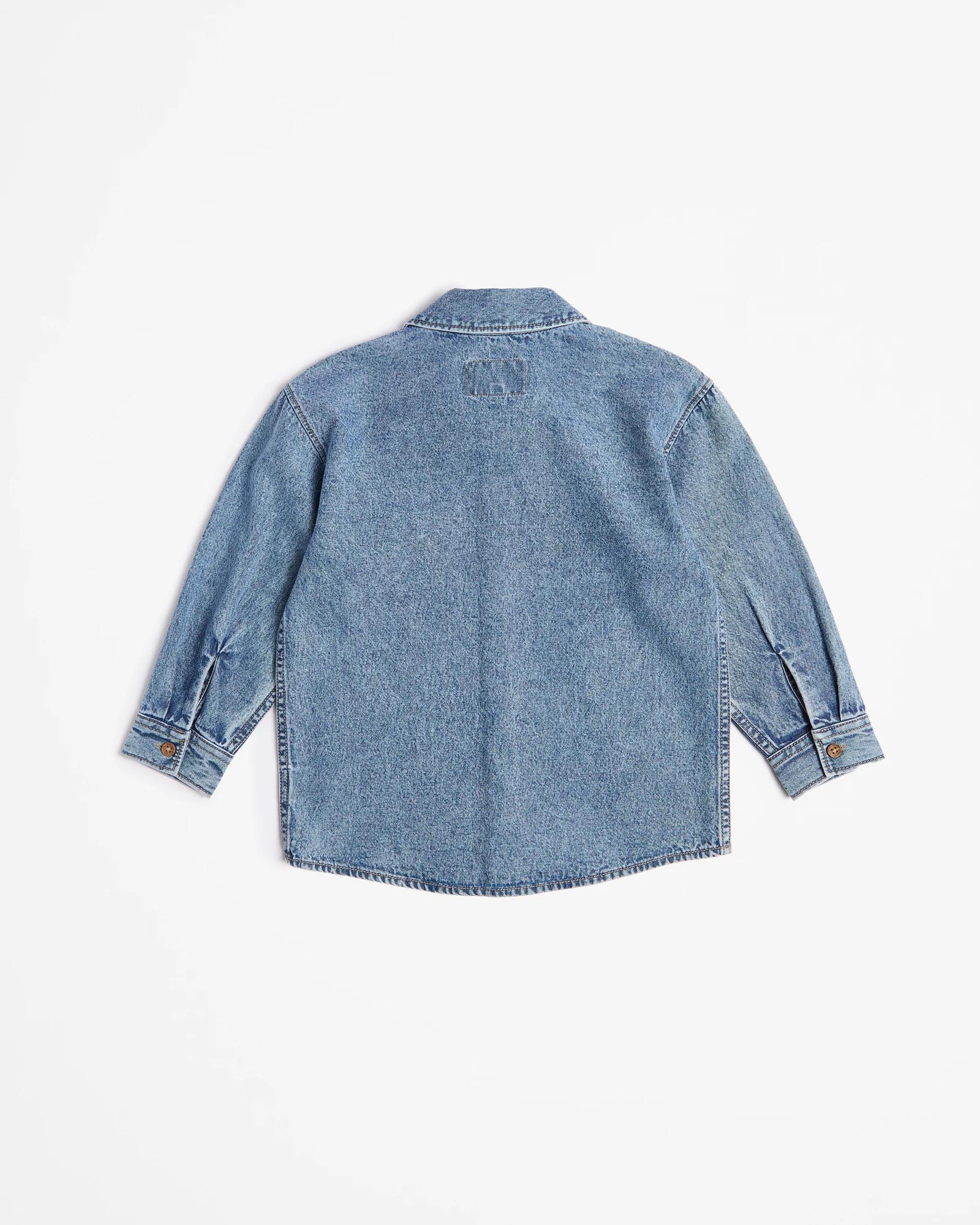 3 Target Long Sleeve Chambray Shirt MID WASH, 3 of 3