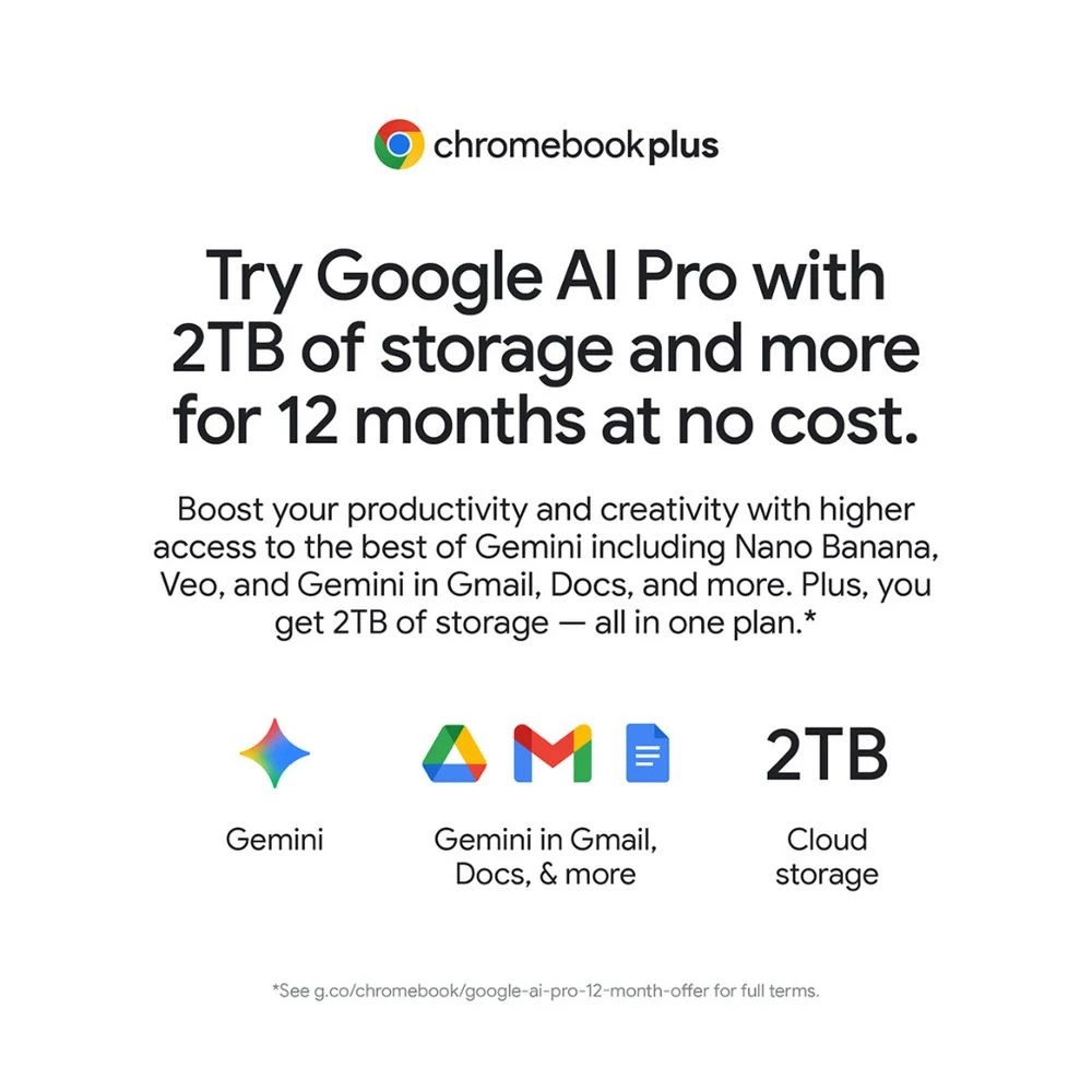 9 Lenovo 14" Chromebook Plus Laptop with Gemini 16/256GB, 9 of 9