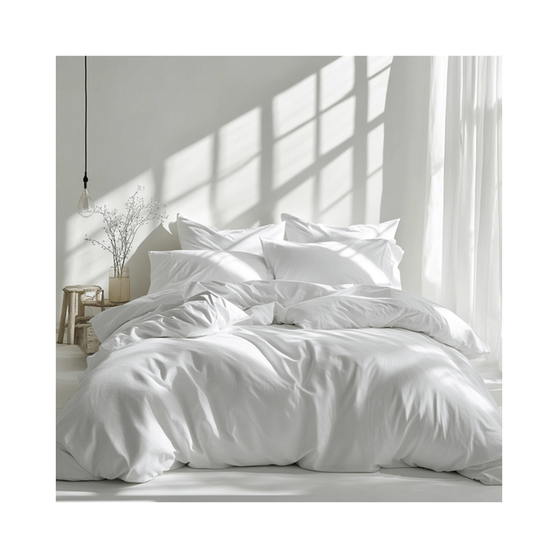 2 Amsons Double Bed Quilt Cover Set — 100% Double-Brushed Microfiber, White
 - Double Bed
 - white, 2 of 6