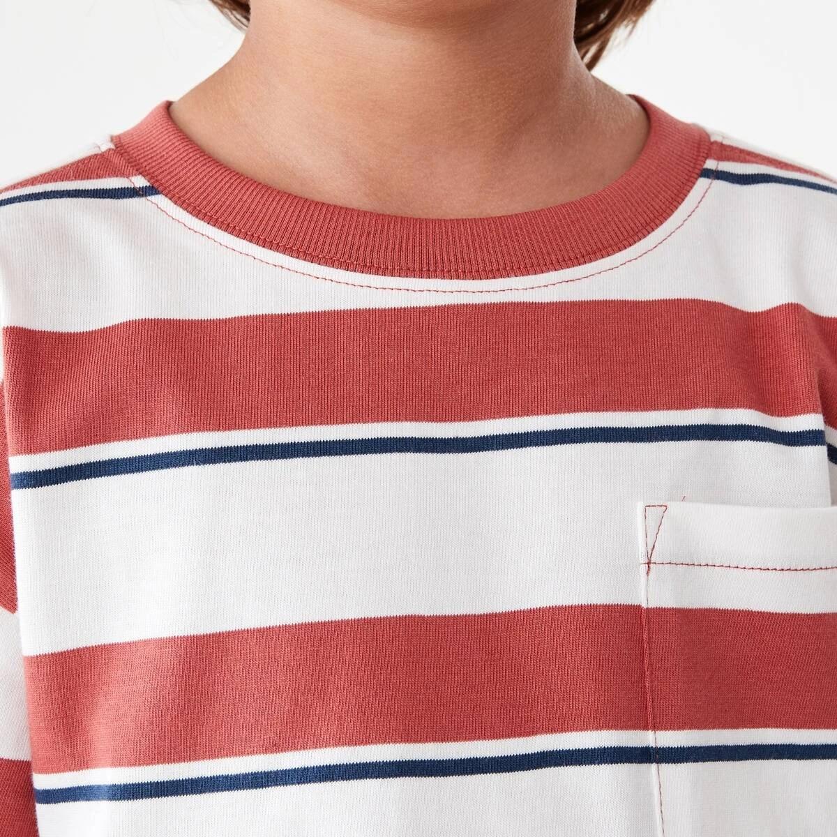 4 Oversized Stripe T-shirt Red Stripe, 4 of 9