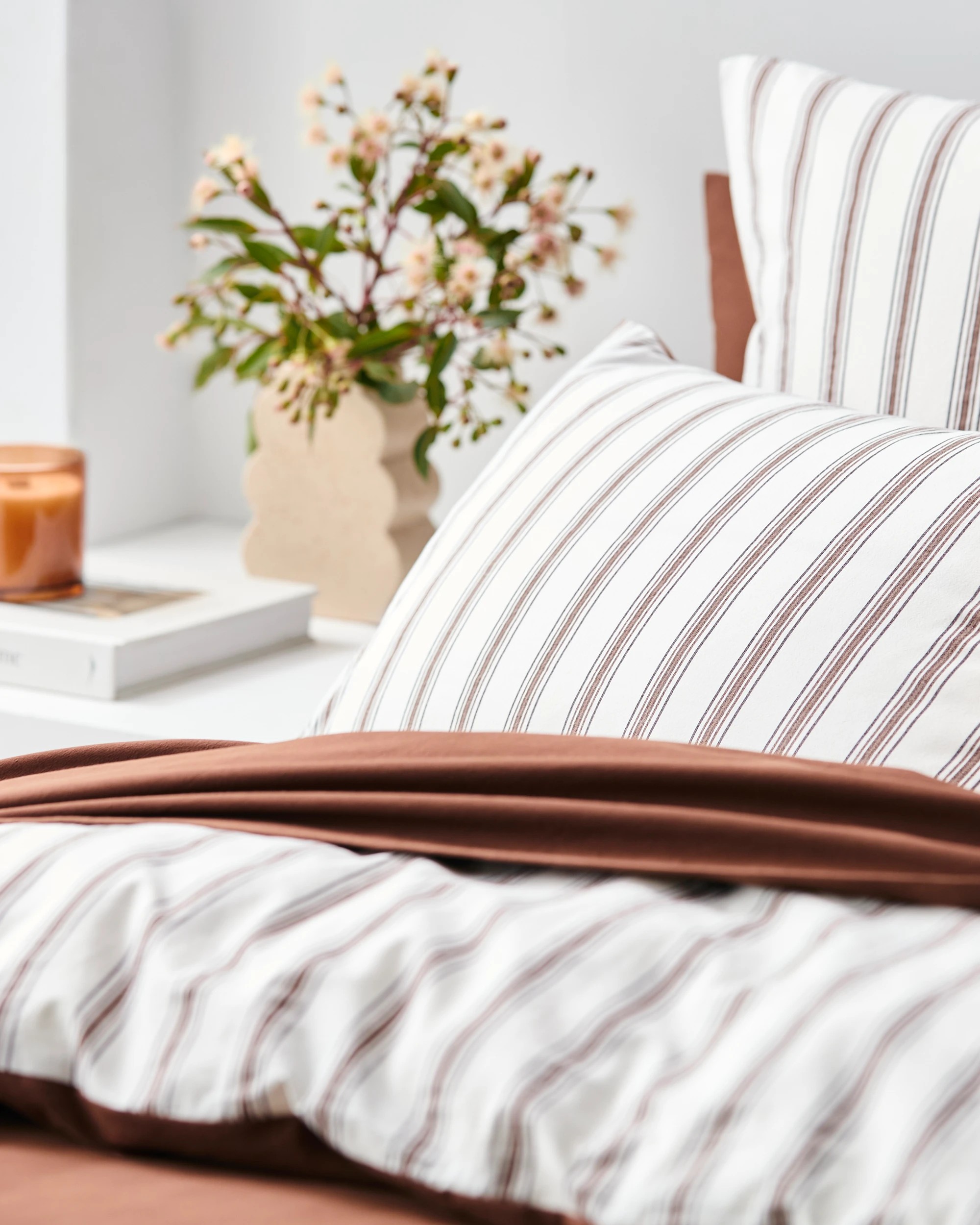 5 Arlo Cotton Stonewash Quilt Cover Set - Queen Bed - Brown, 5 of 7