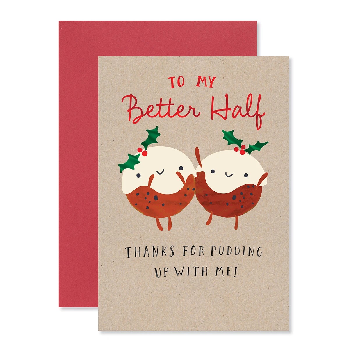 1 Hallmark Christmas Card - Better Half Puddings, 1 of 3
