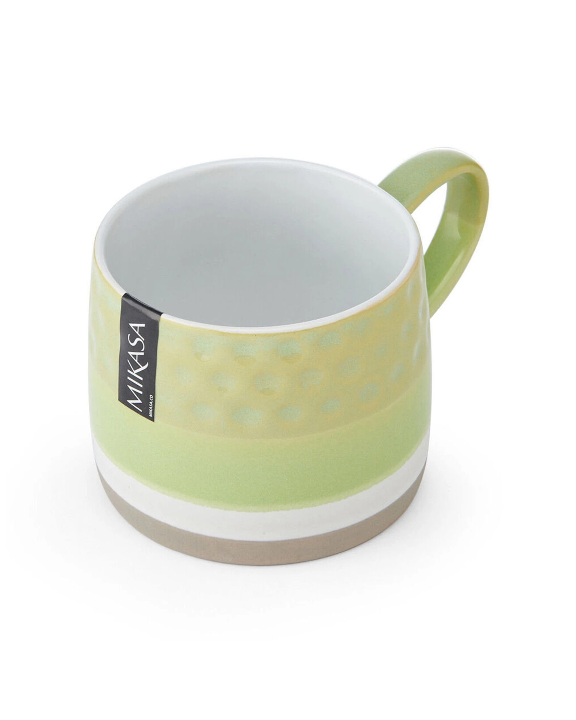 3 Mikasa 4PK Stoneware Coffee Mug Drinkware Textured Ombre 320ml Microwave Dishwasher Safe - Green, 3 of 8