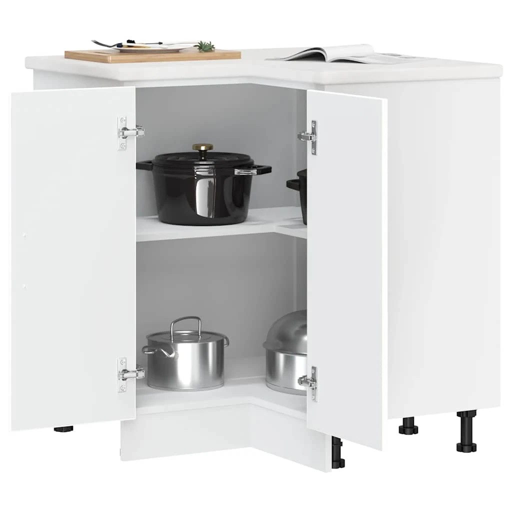 4 vidaXL Wooden Dishwasher Panel Adjustable Feet - White, 4 of 10