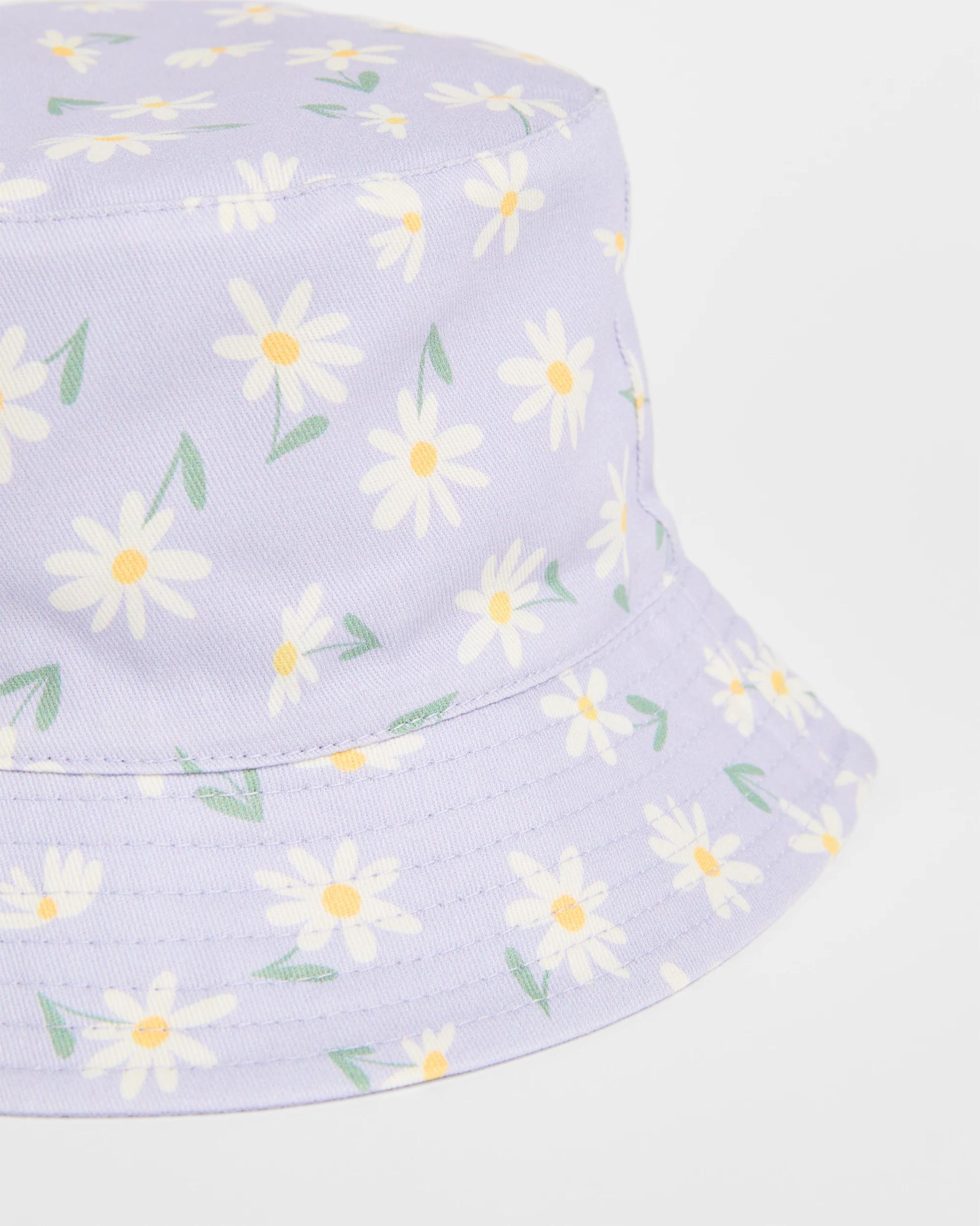 2 Target Kids Reversible Bucket Hat LILAC DITSY DAISY, 2 of 2