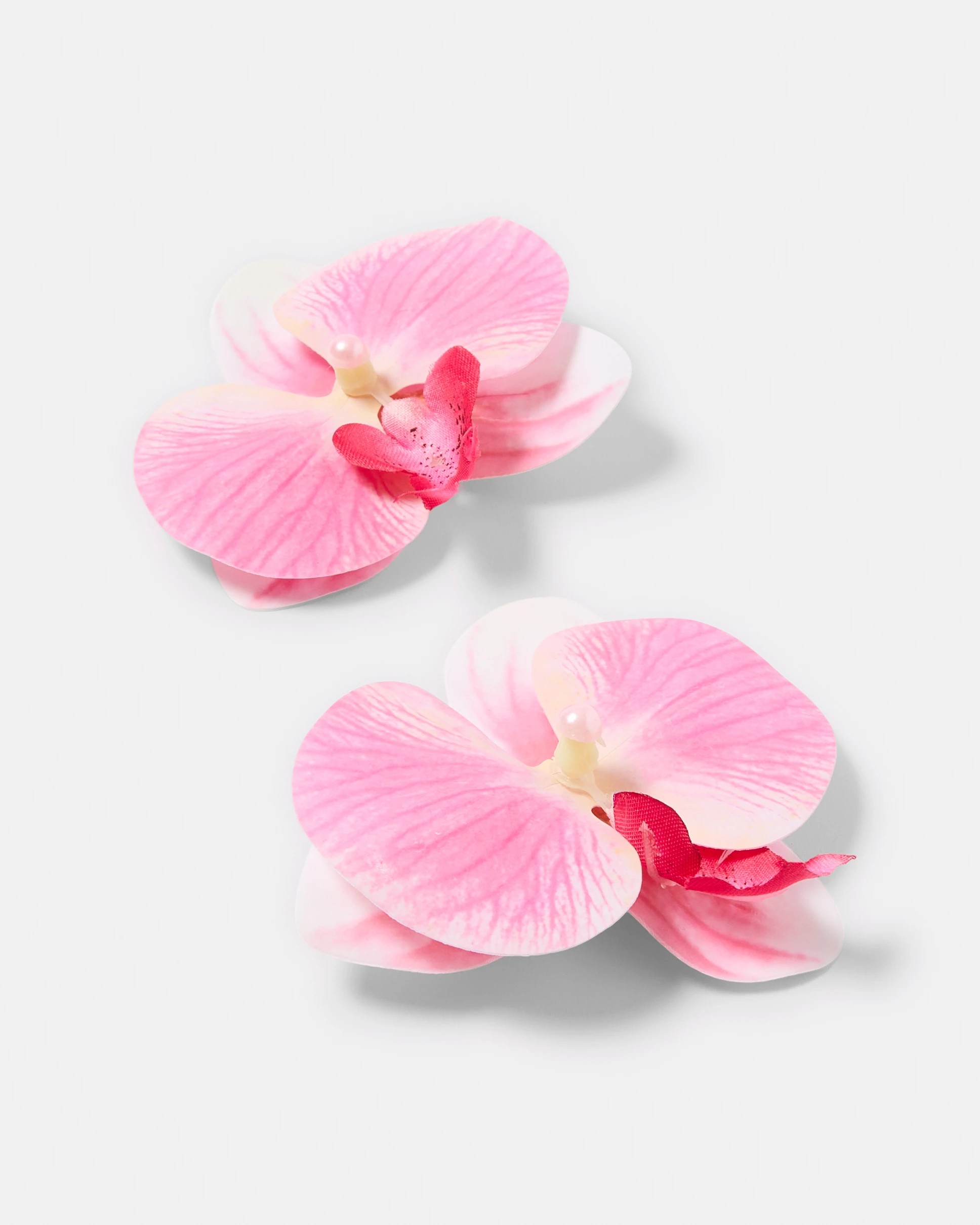 2 2 Pack Pink Orchid Hair Clips, 2 of 4