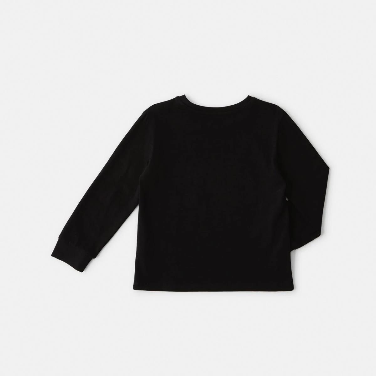 8 Long Sleeve Textured T-shirt Blk Dino, 8 of 8