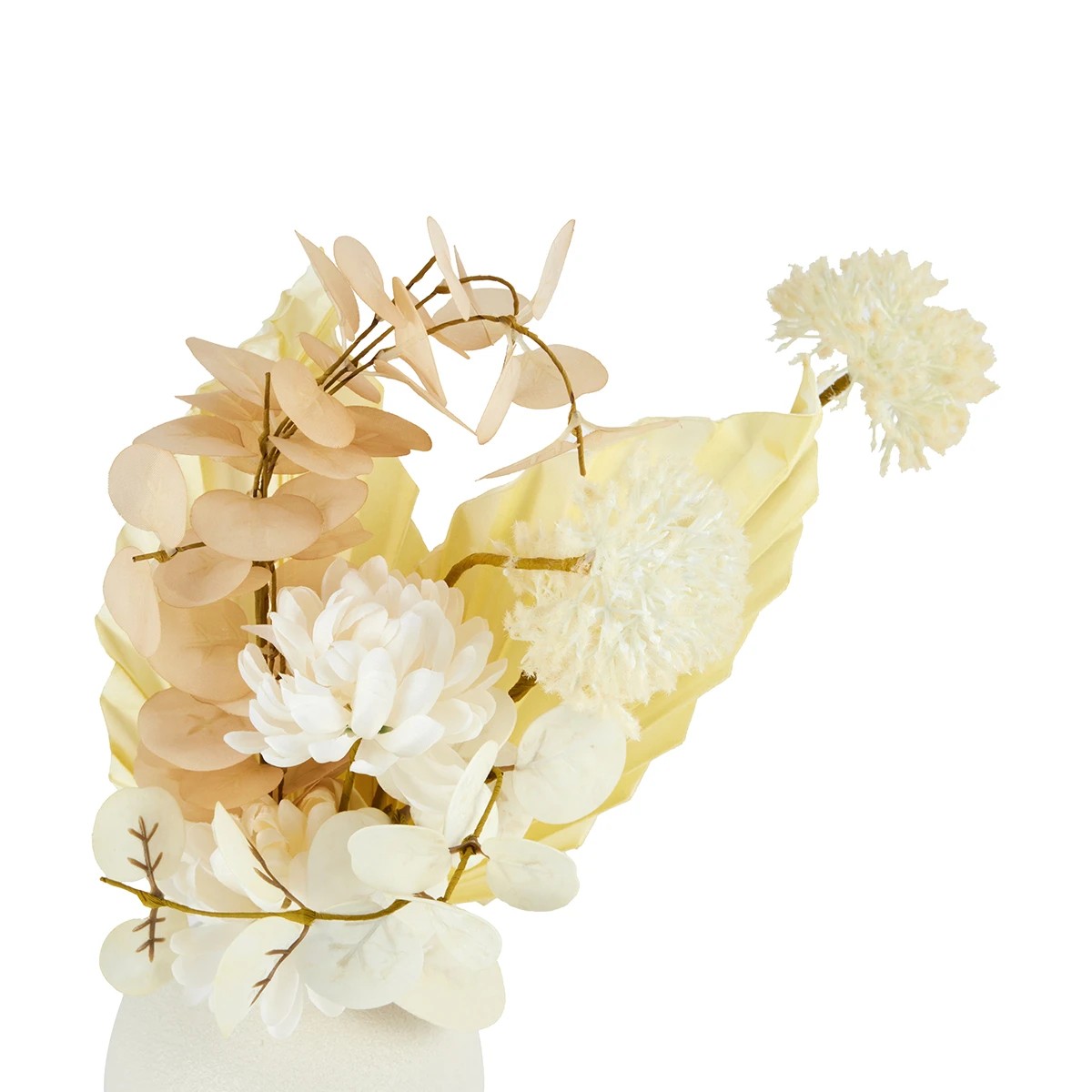 4 Artificial Neutral Florals in Vase, 4 of 7