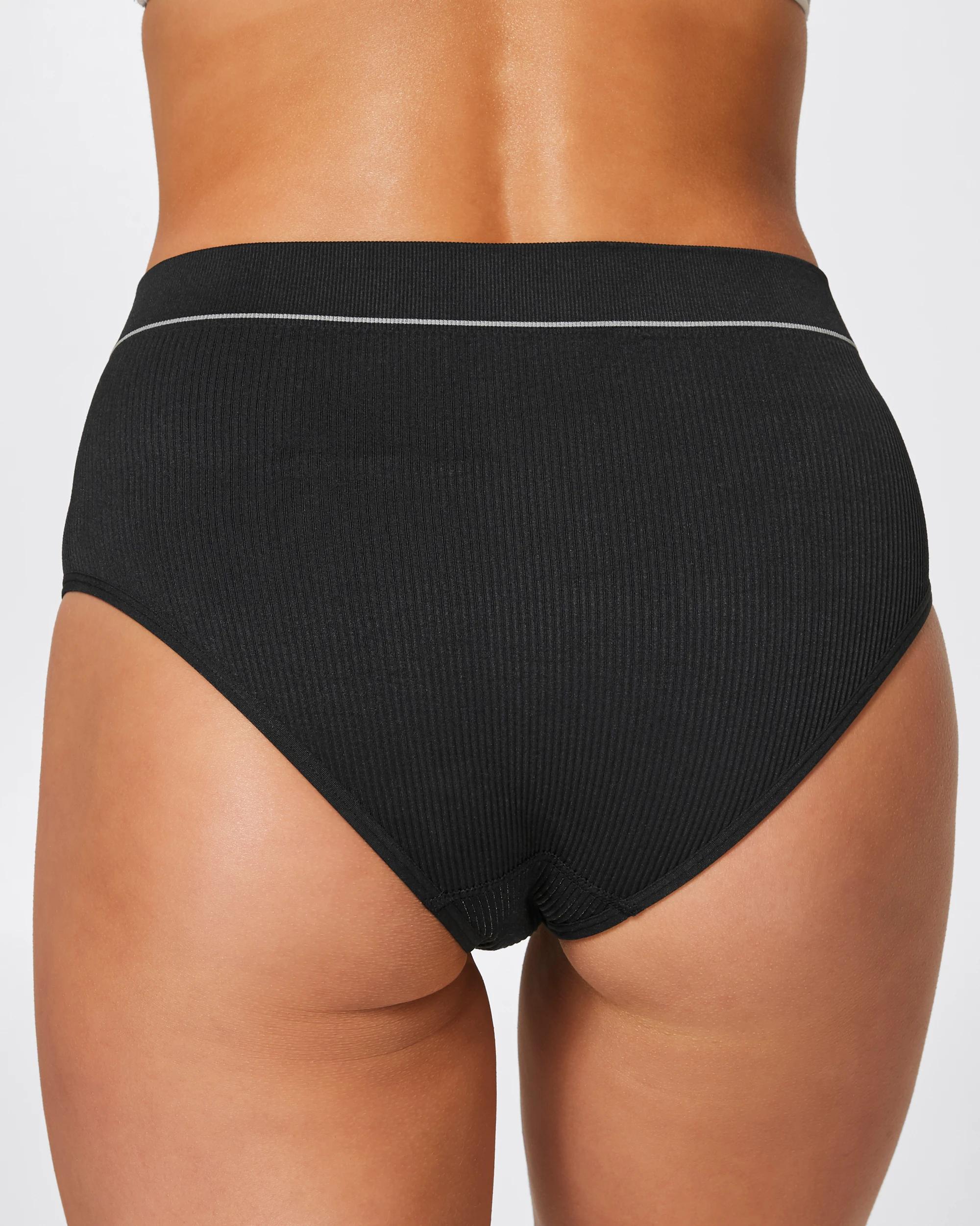5 Bonds Womens Retro Rib Hi Hi Briefs BLACK, 5 of 5