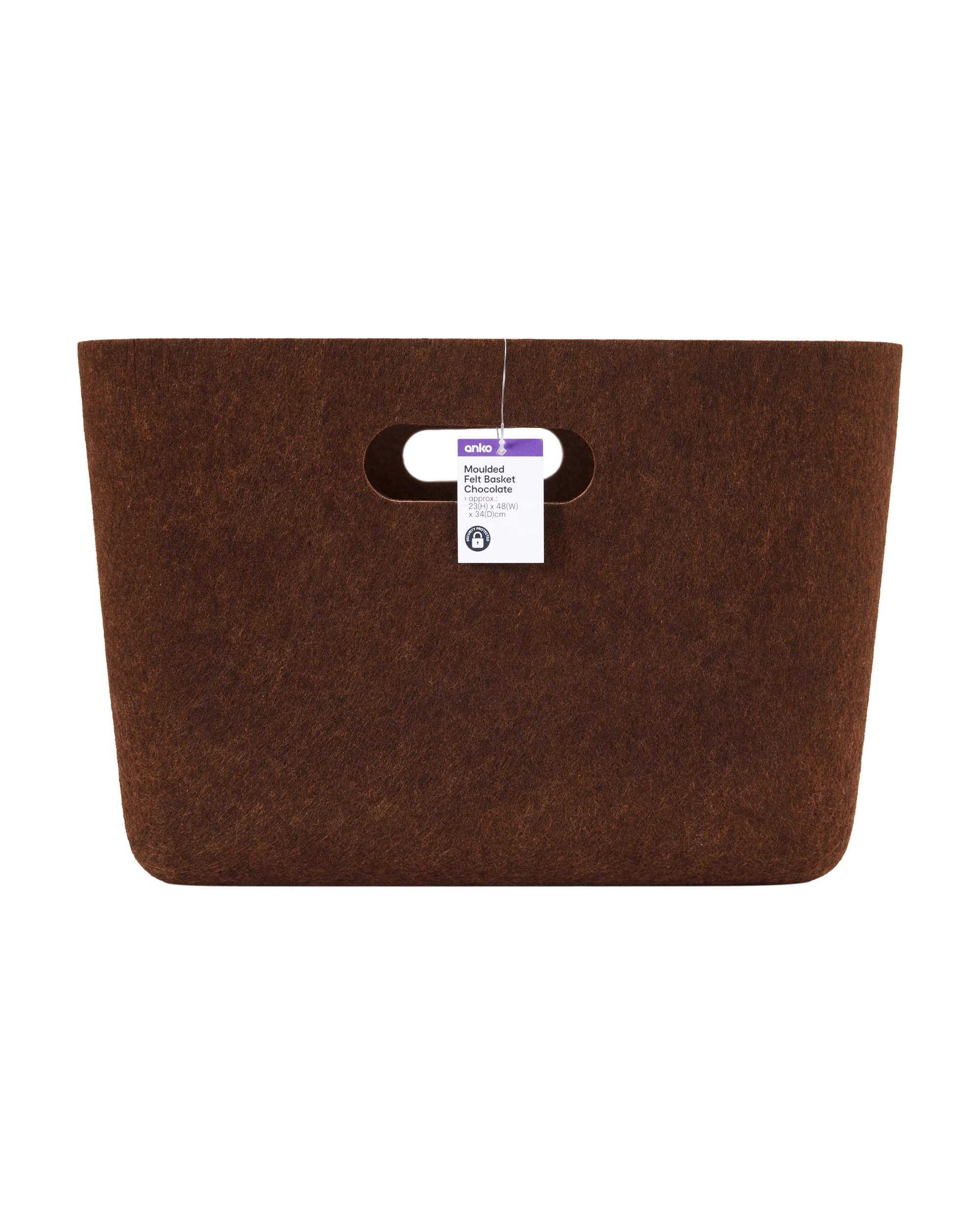 5 Moulded Felt Basket - Chocolate, 5 of 5