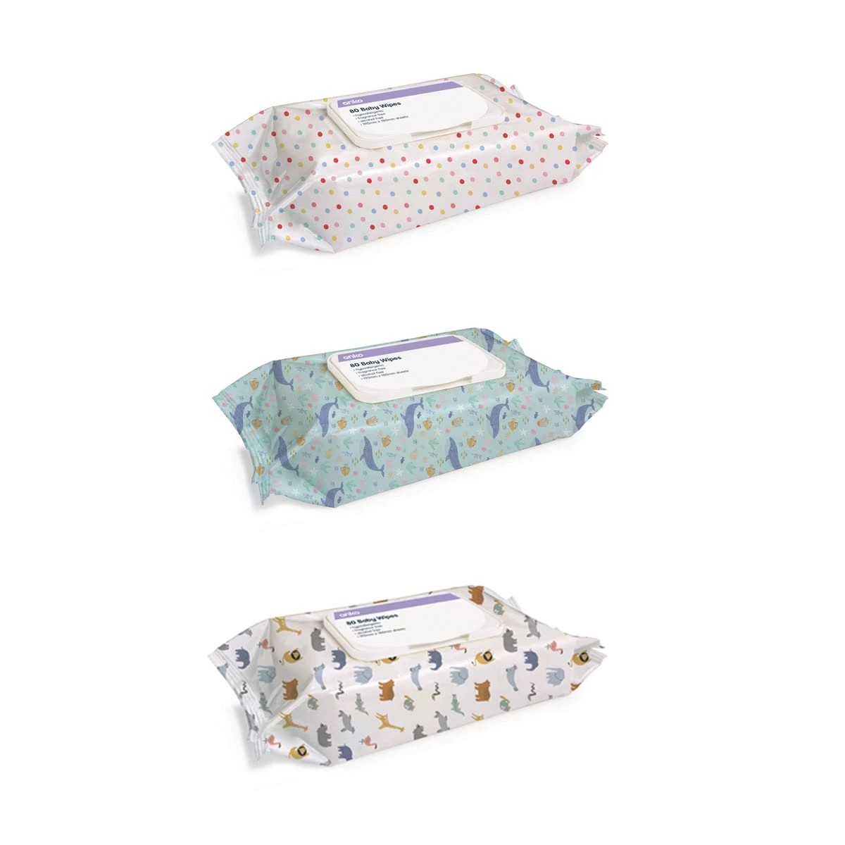 1 80 Pack Baby Wipes - Assorted, 1 of 1