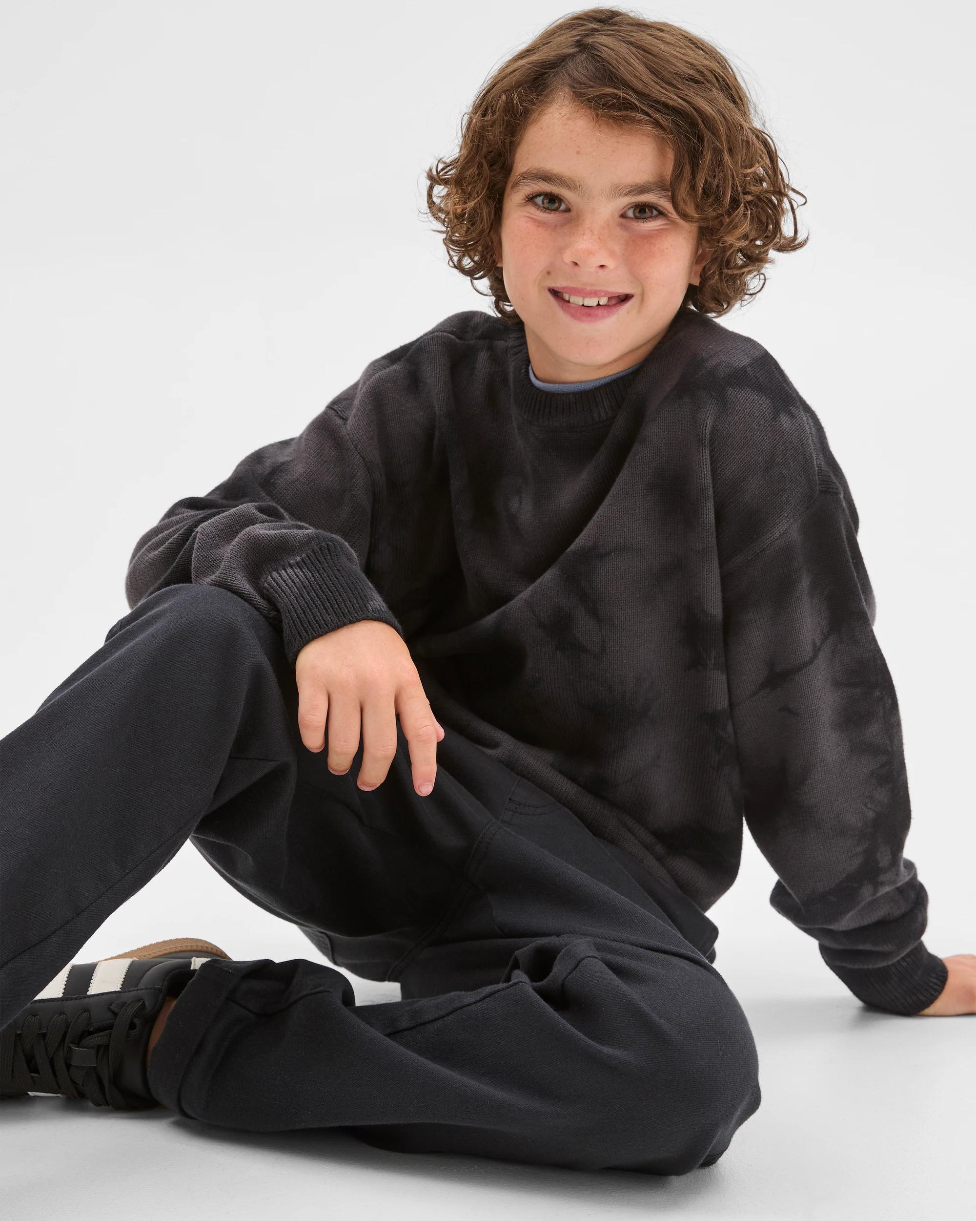 6 Target Kids Australian Cotton Tie Dye Knit Jumper TIE DYE BLACK, 6 of 8
