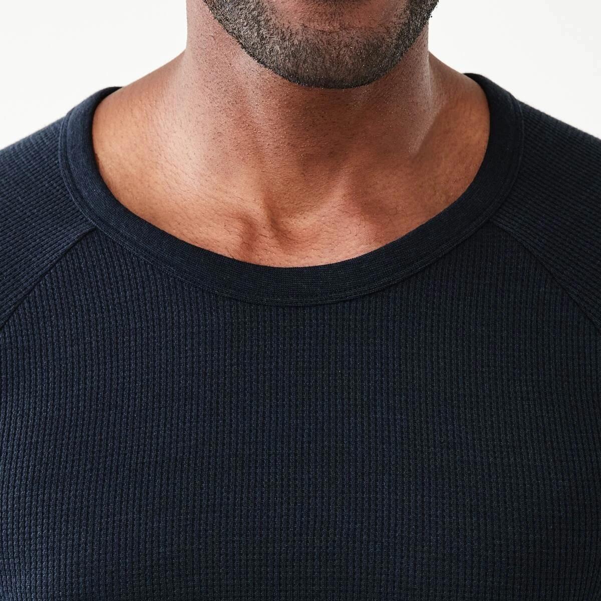 5 Long Sleeve Mini Waffle Thermal Top Bluenights, 5 of 5